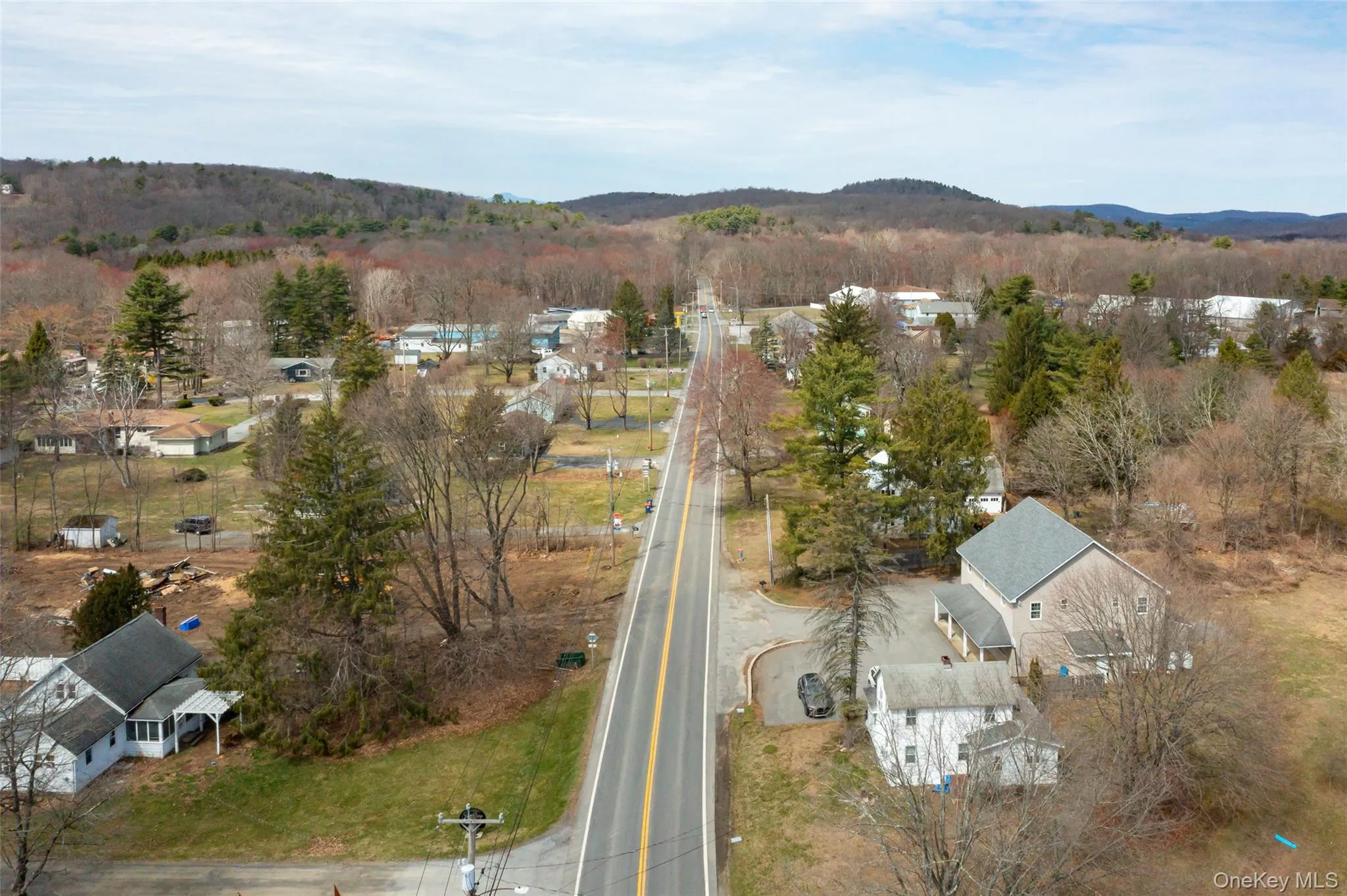 Aerial looking west. Aerial looking west.