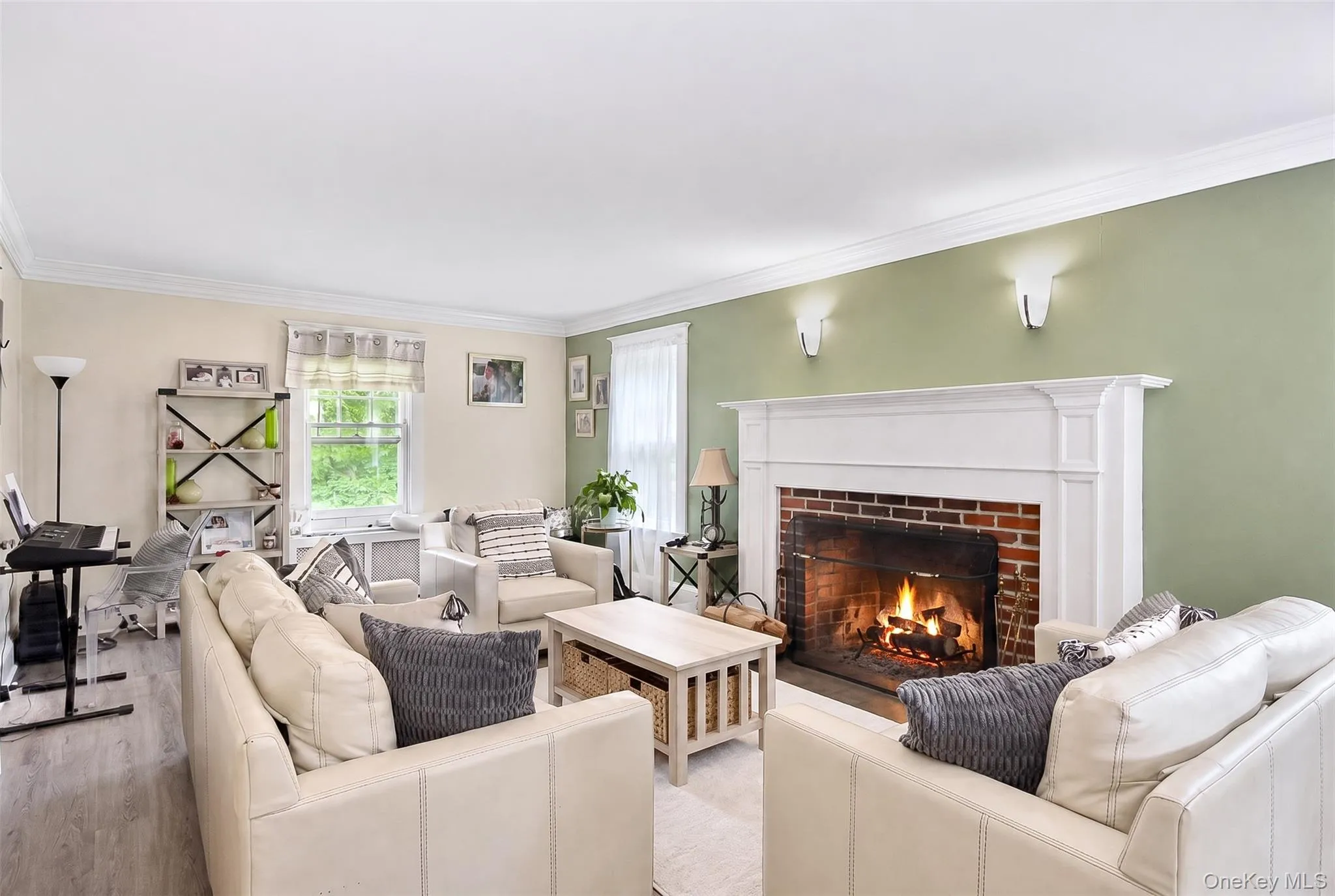 Front to back Living Room with a fireplace Front to back Living Room with a fireplace