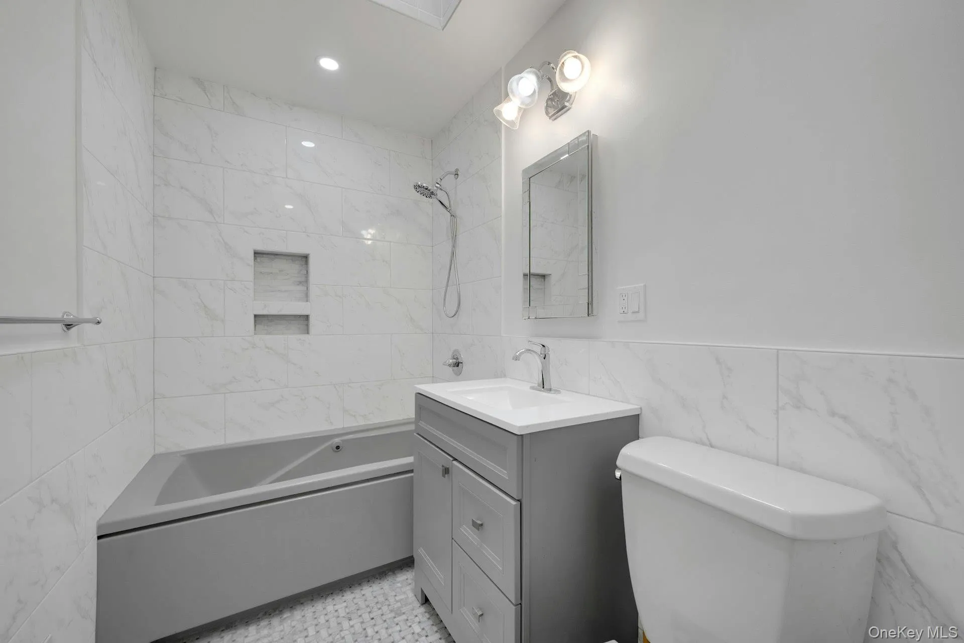 Updated full bathroom with jacuzzi tub Updated full bathroom with jacuzzi tub