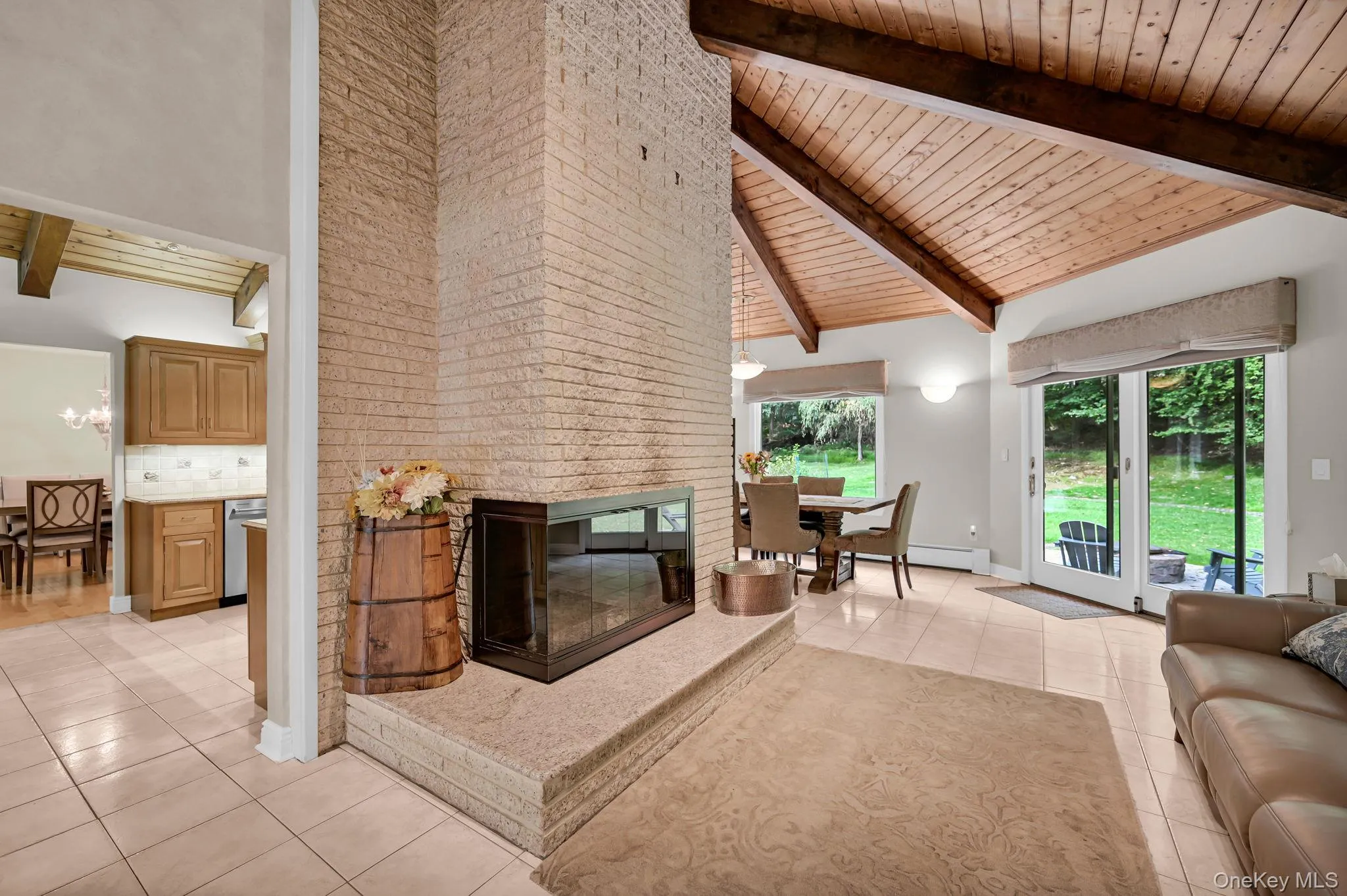 Living area featuring gas fireplace Living area featuring gas fireplace