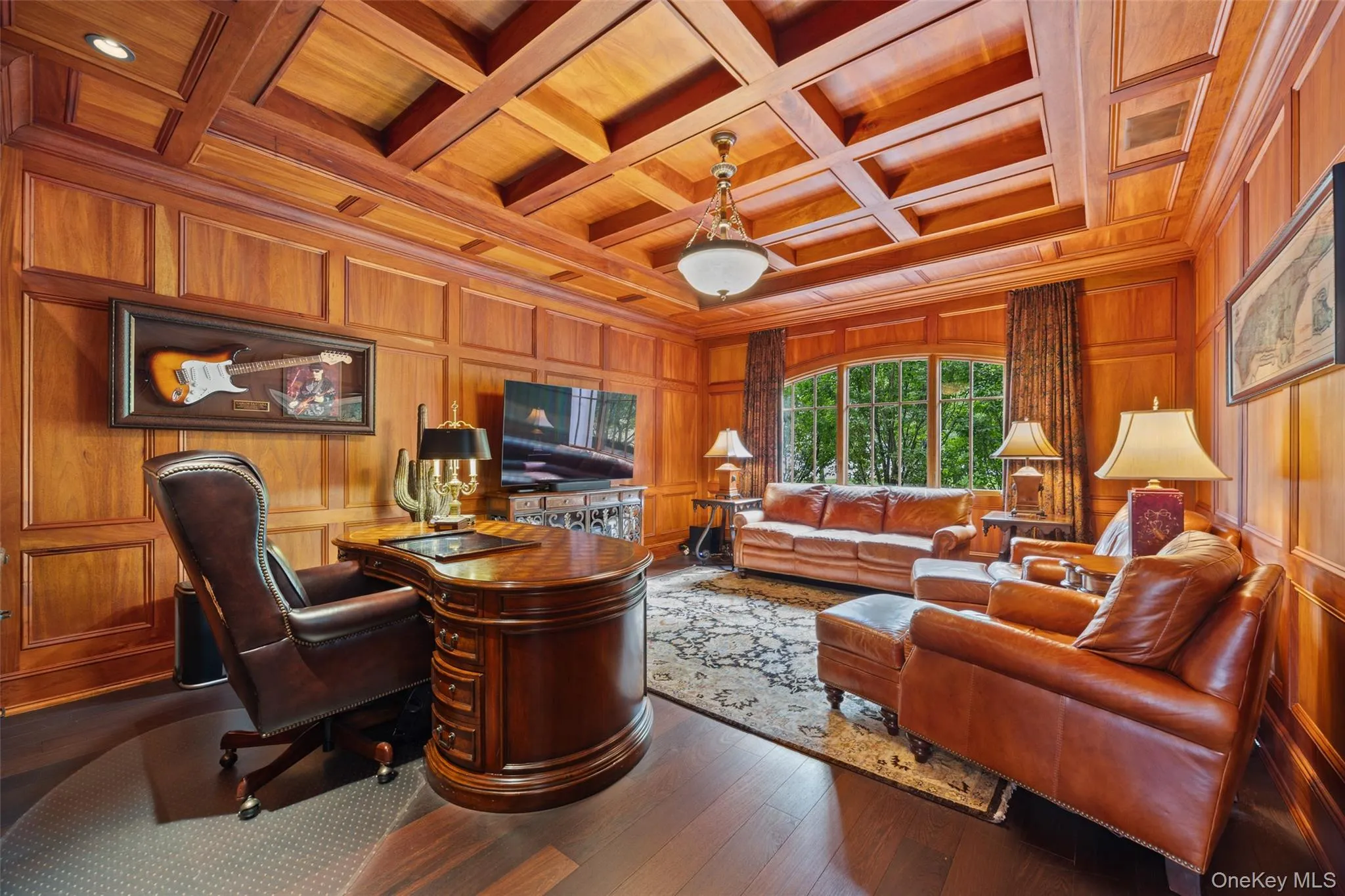 Mahogany office. Mahogany office.
