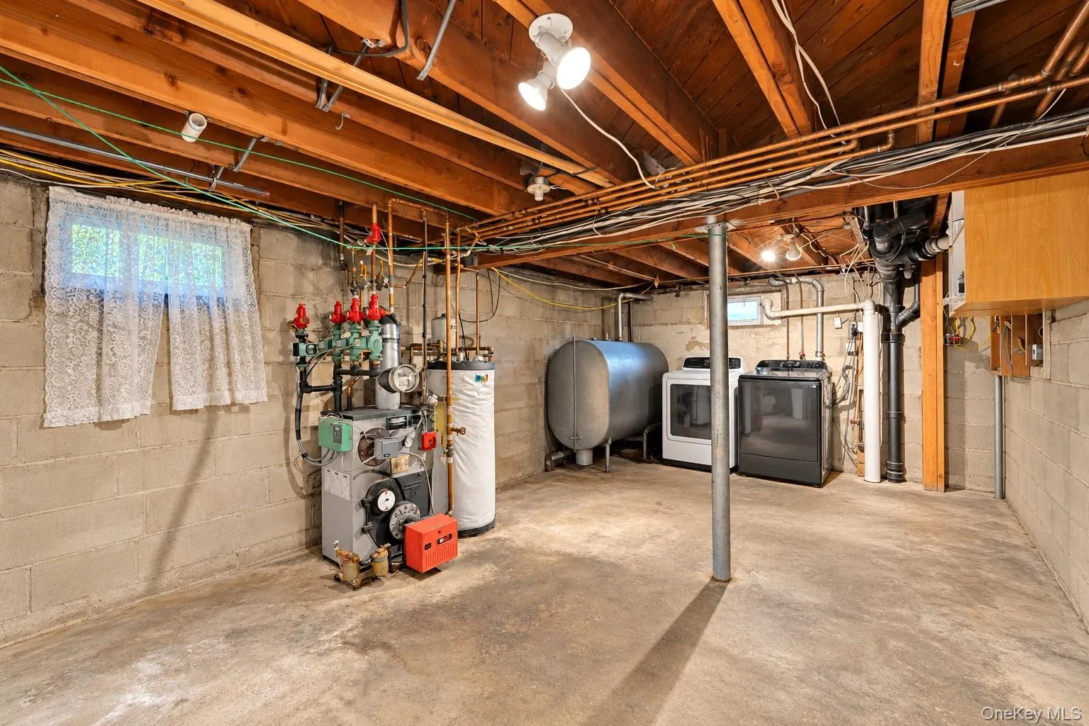 Washer and dryer in basement Washer and dryer in basement