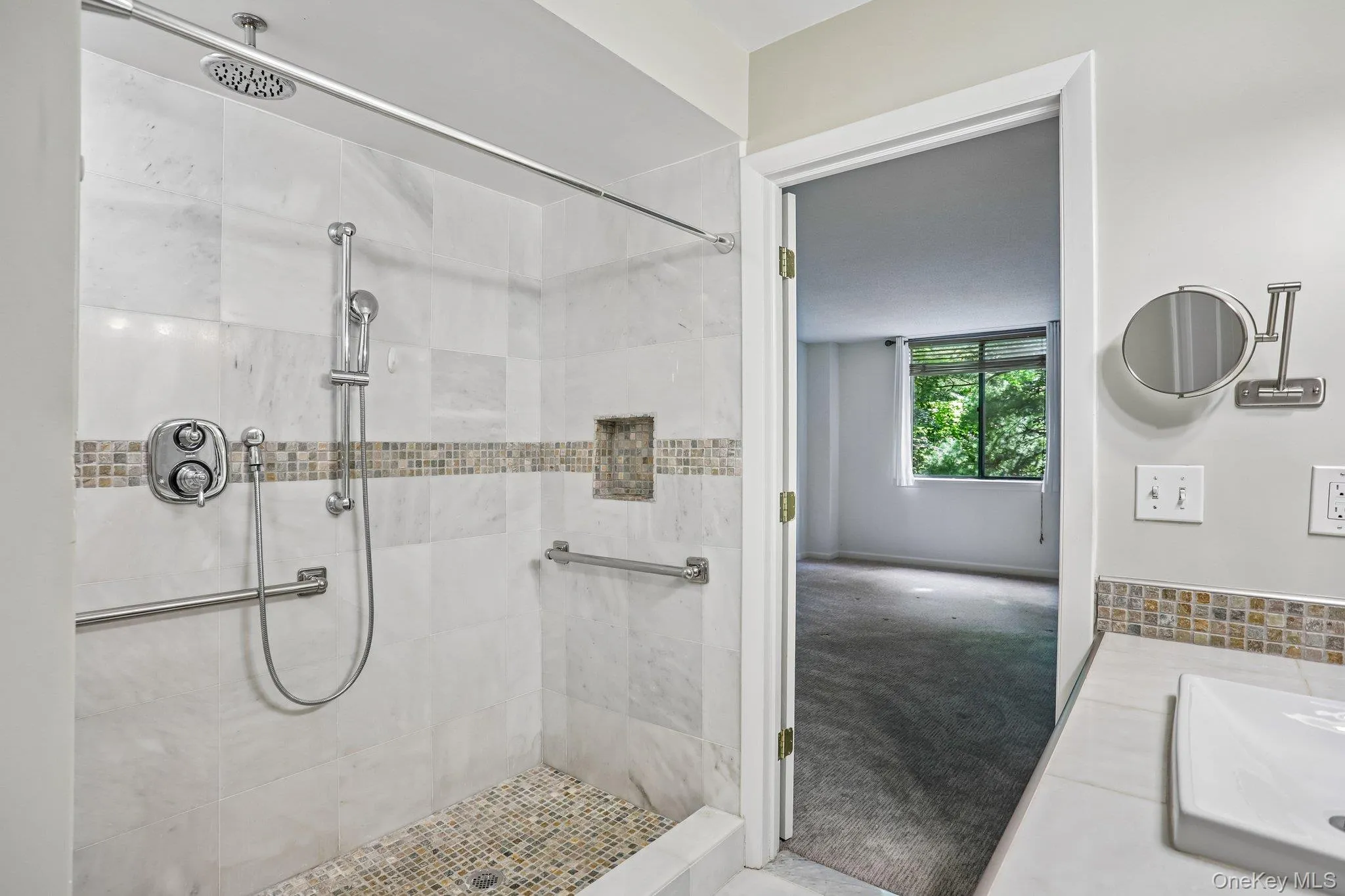 Large shower with easy access Large shower with easy access