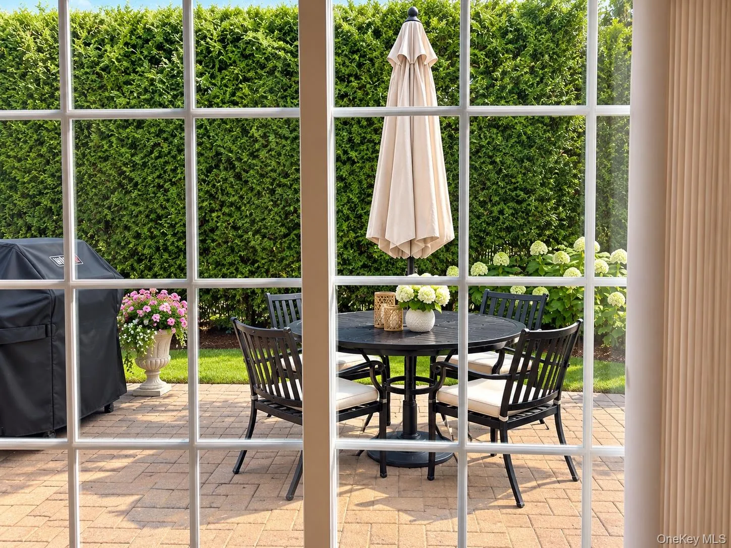Privacy fenced in patio Privacy fenced in patio