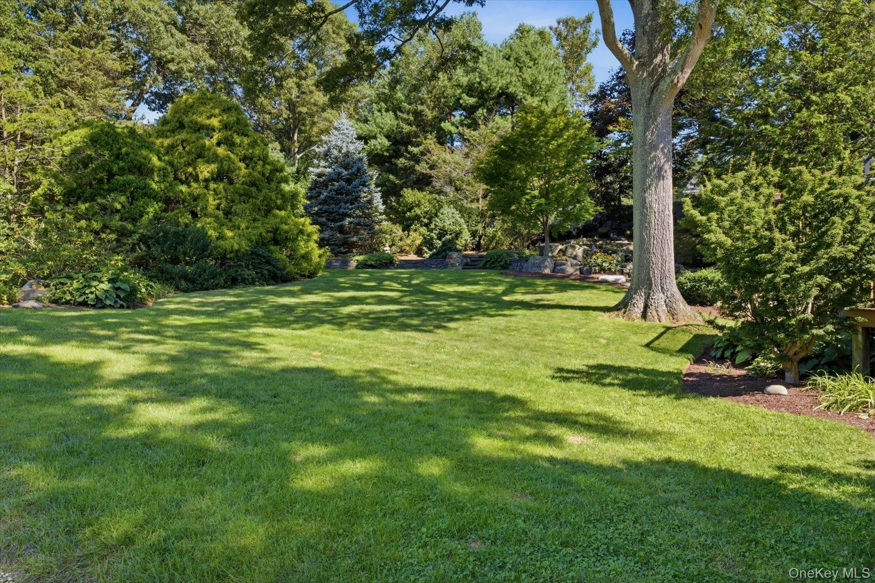 Landscaped yard Landscaped yard