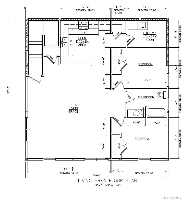 Floor plan for the 2- bedroom apartment. Floor plan for the 2- bedroom apartment.