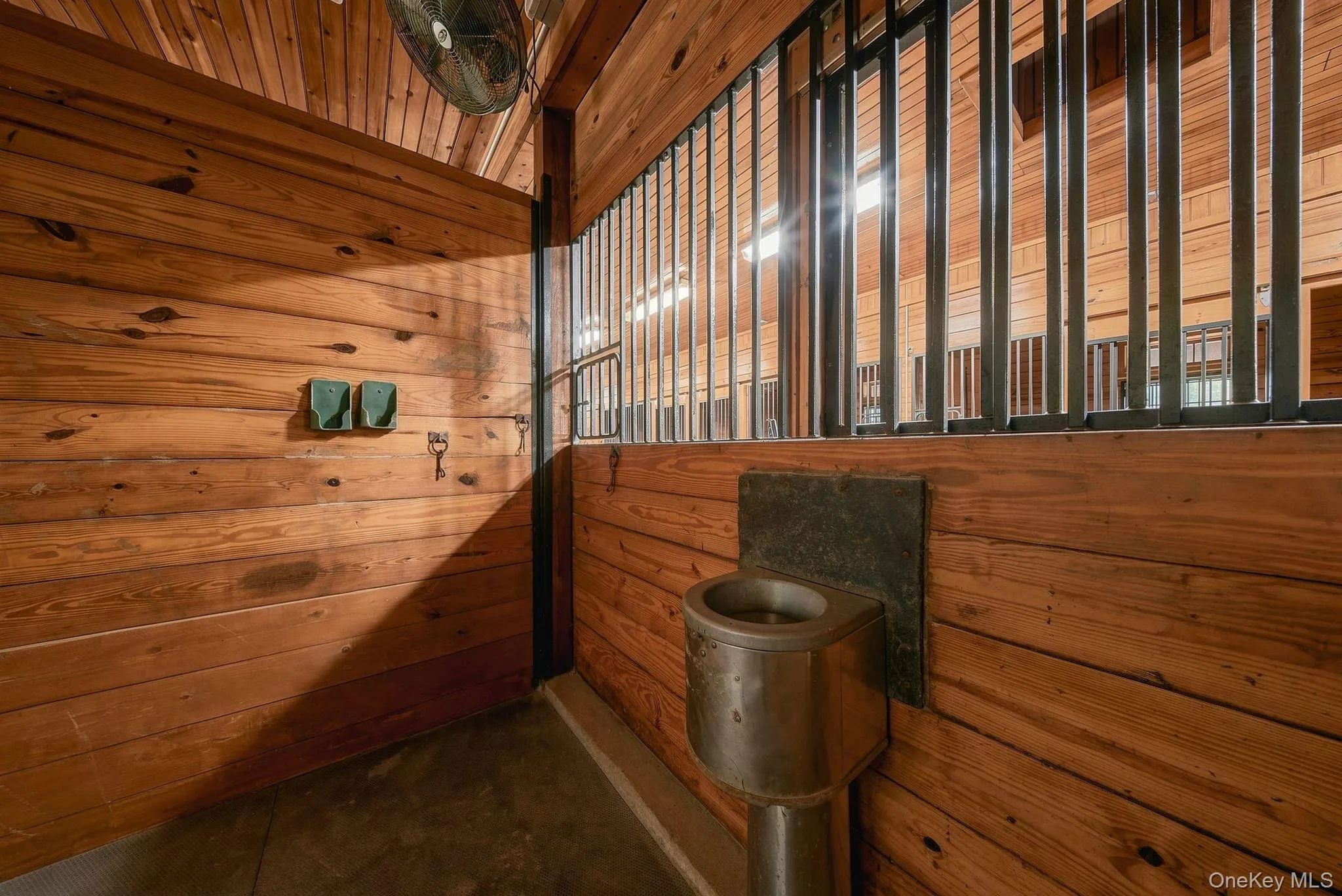 An interior view of a stall in the main barn An interior view of a stall in the main barn