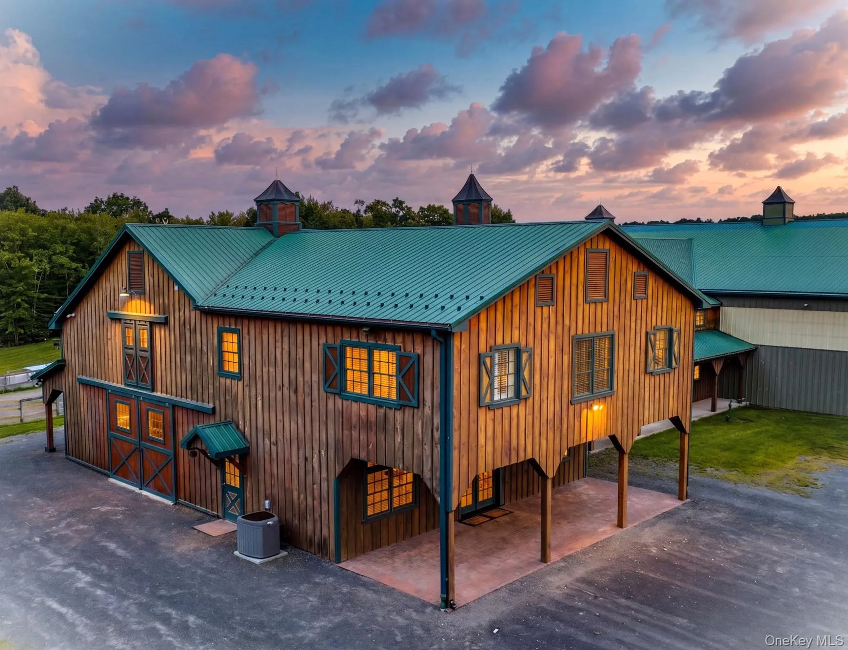 A view of the main barn complex. A view of the main barn complex.