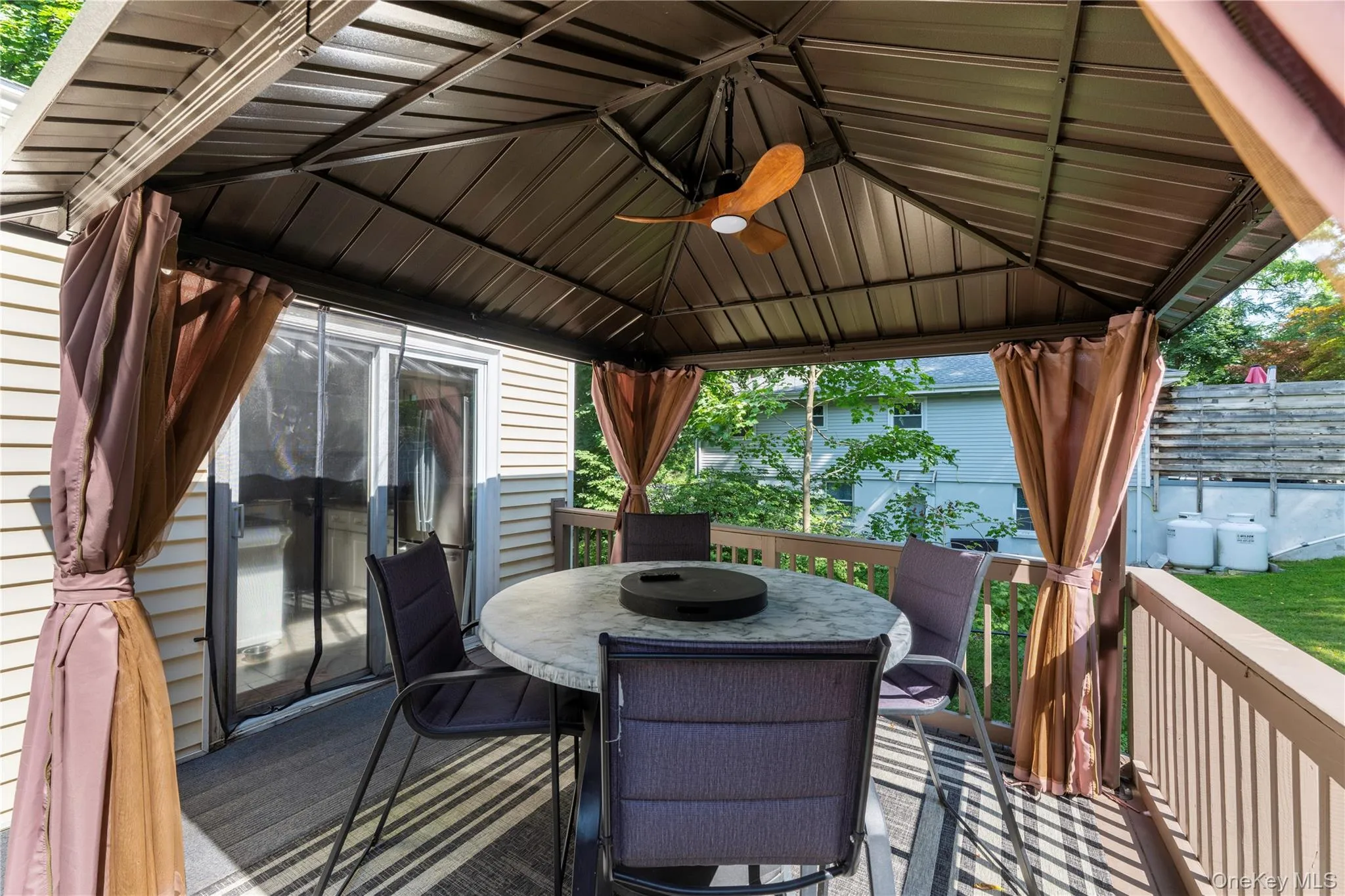 Gazebo with fire pit high top table Gazebo with fire pit high top table