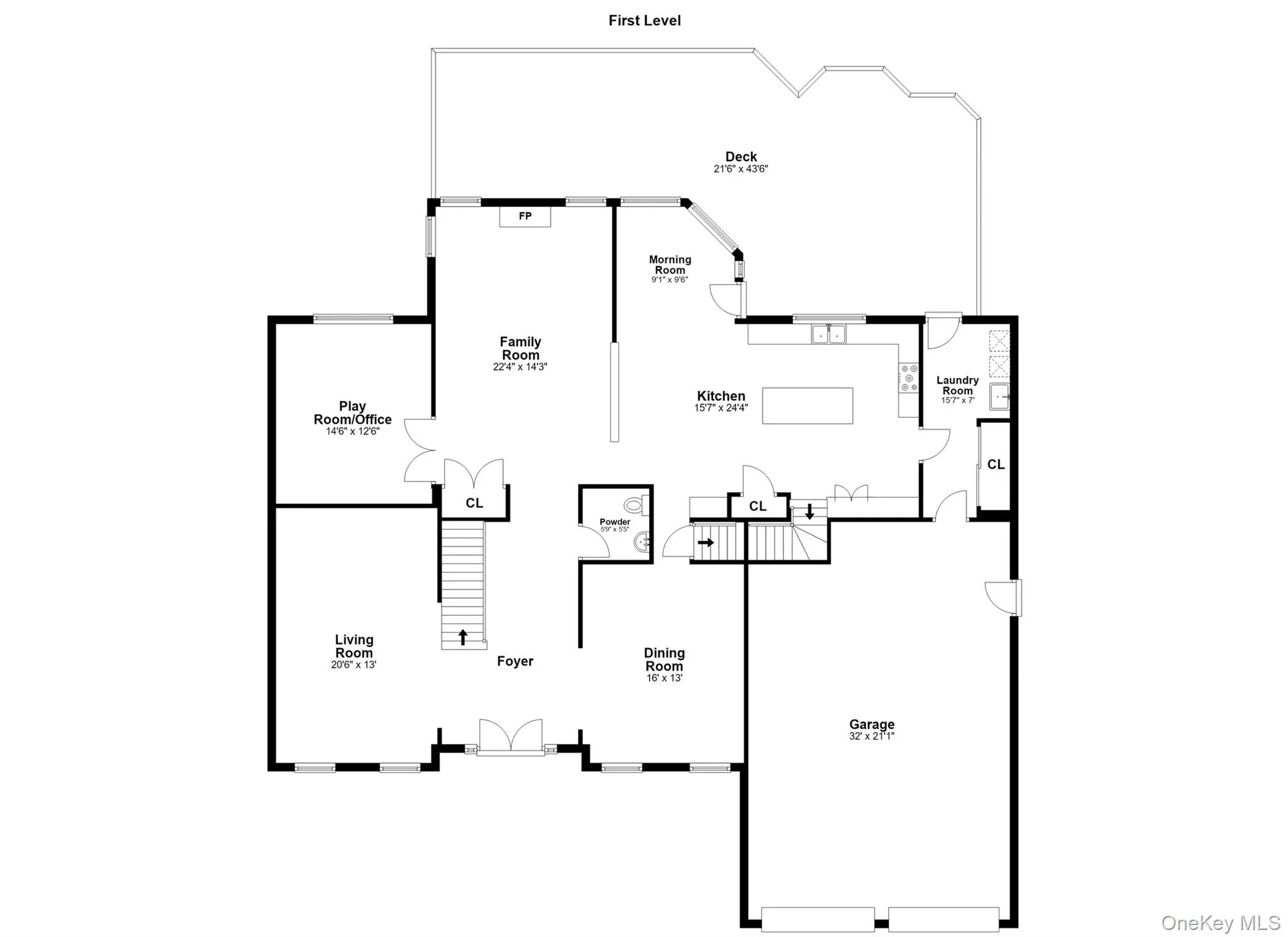 Main level floor plan. Main level floor plan.