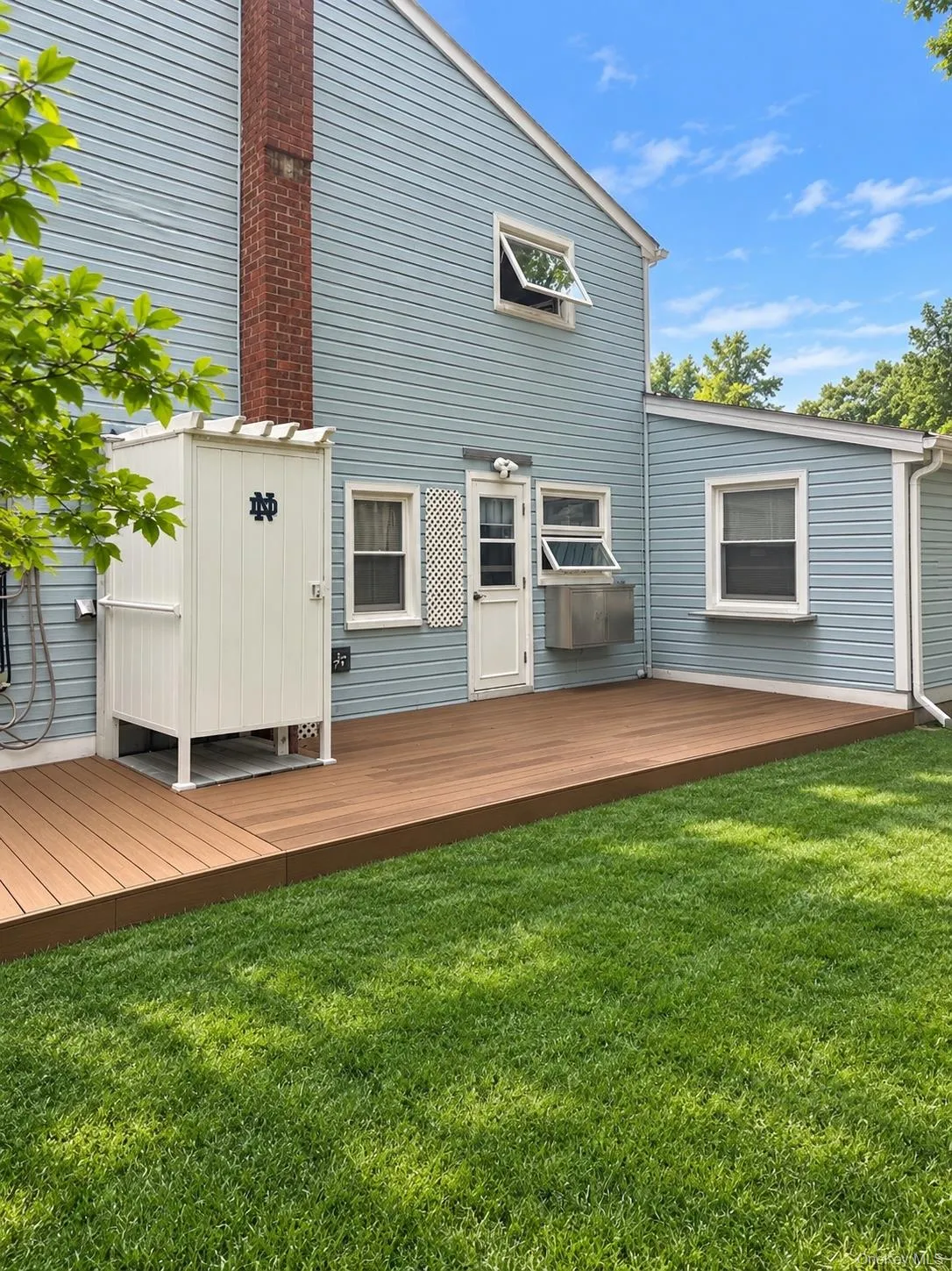Outdoor shower, side deck Outdoor shower, side deck