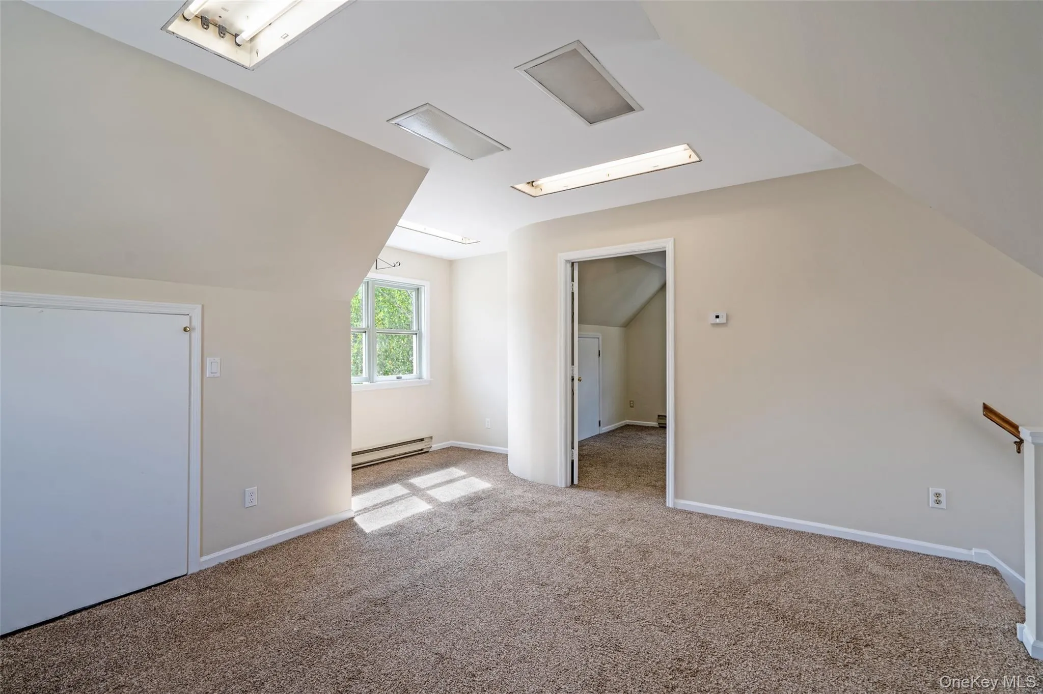 Living Room with Nook Area and Bedroom Door Living Room with Nook Area and Bedroom Door