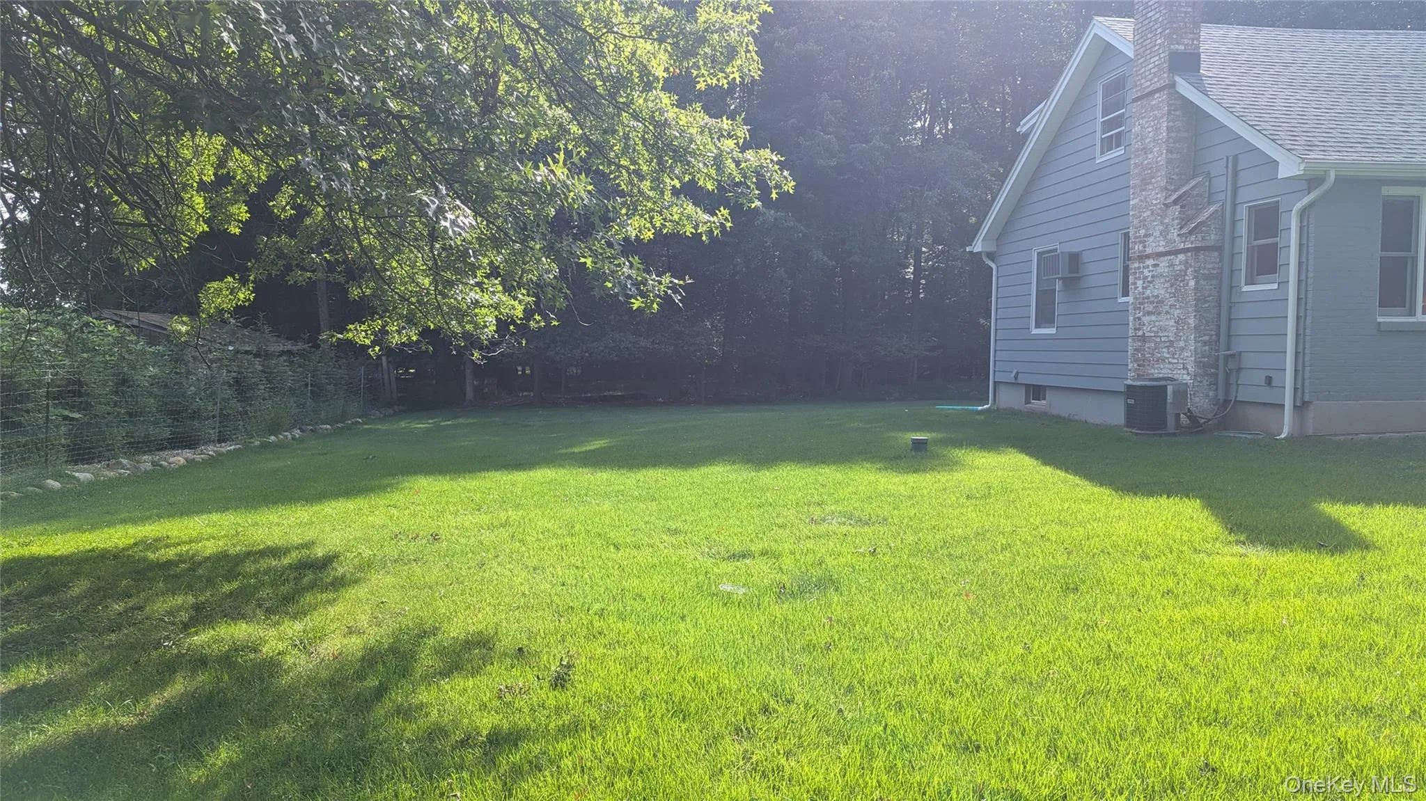 Expansive grass lawn with mature trees Expansive grass lawn with mature trees