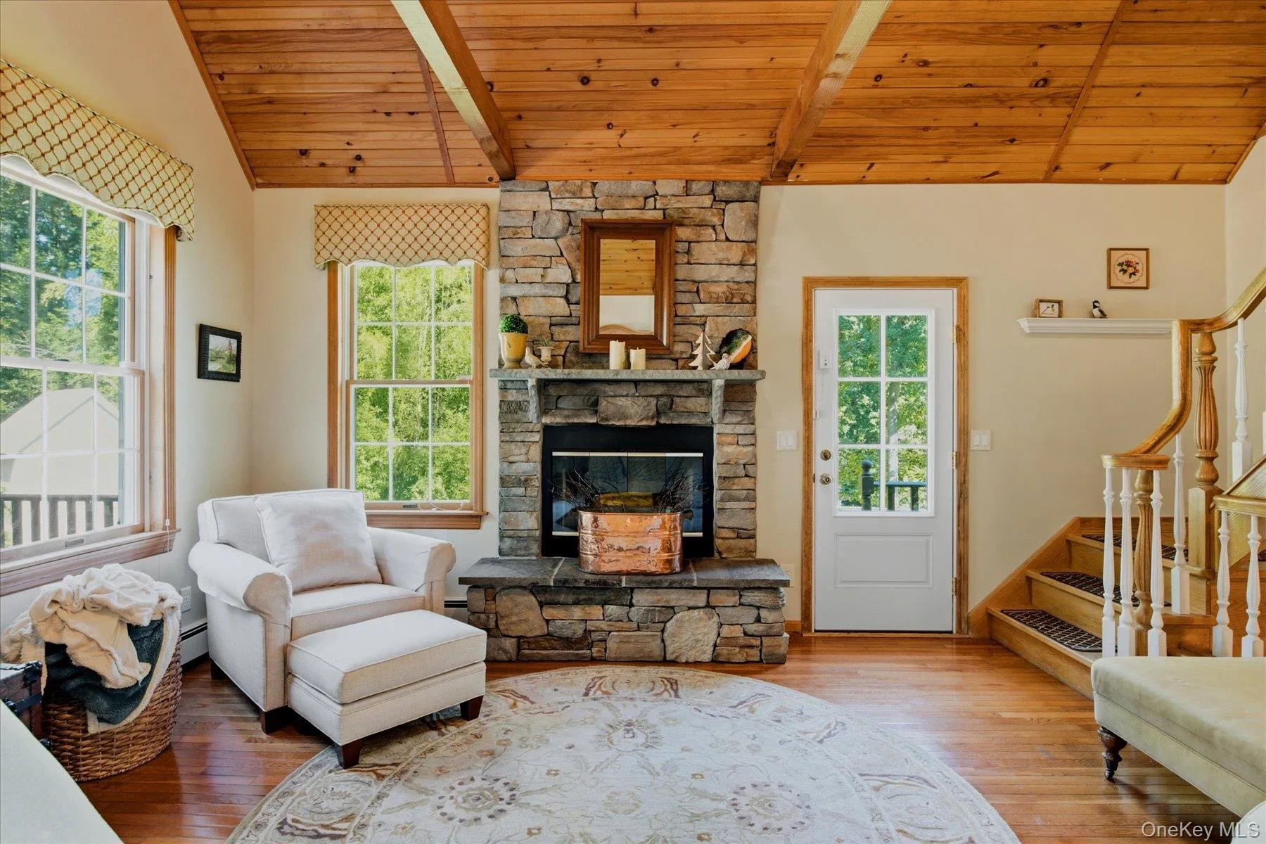 Stone fireplace Stone fireplace