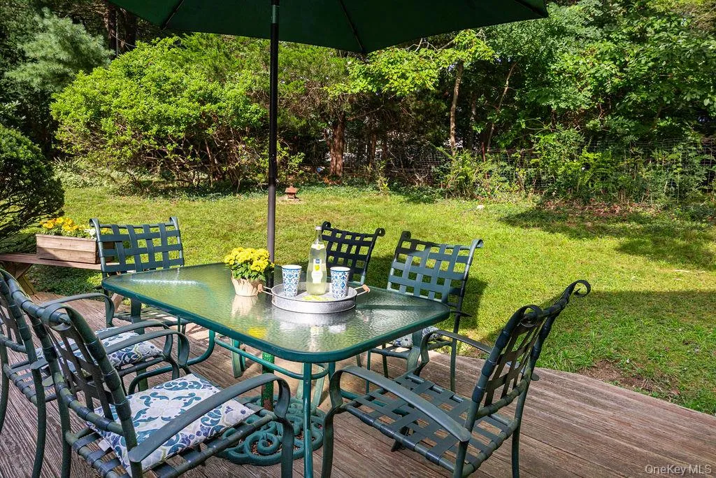 Deck overlooking side yard Deck overlooking side yard
