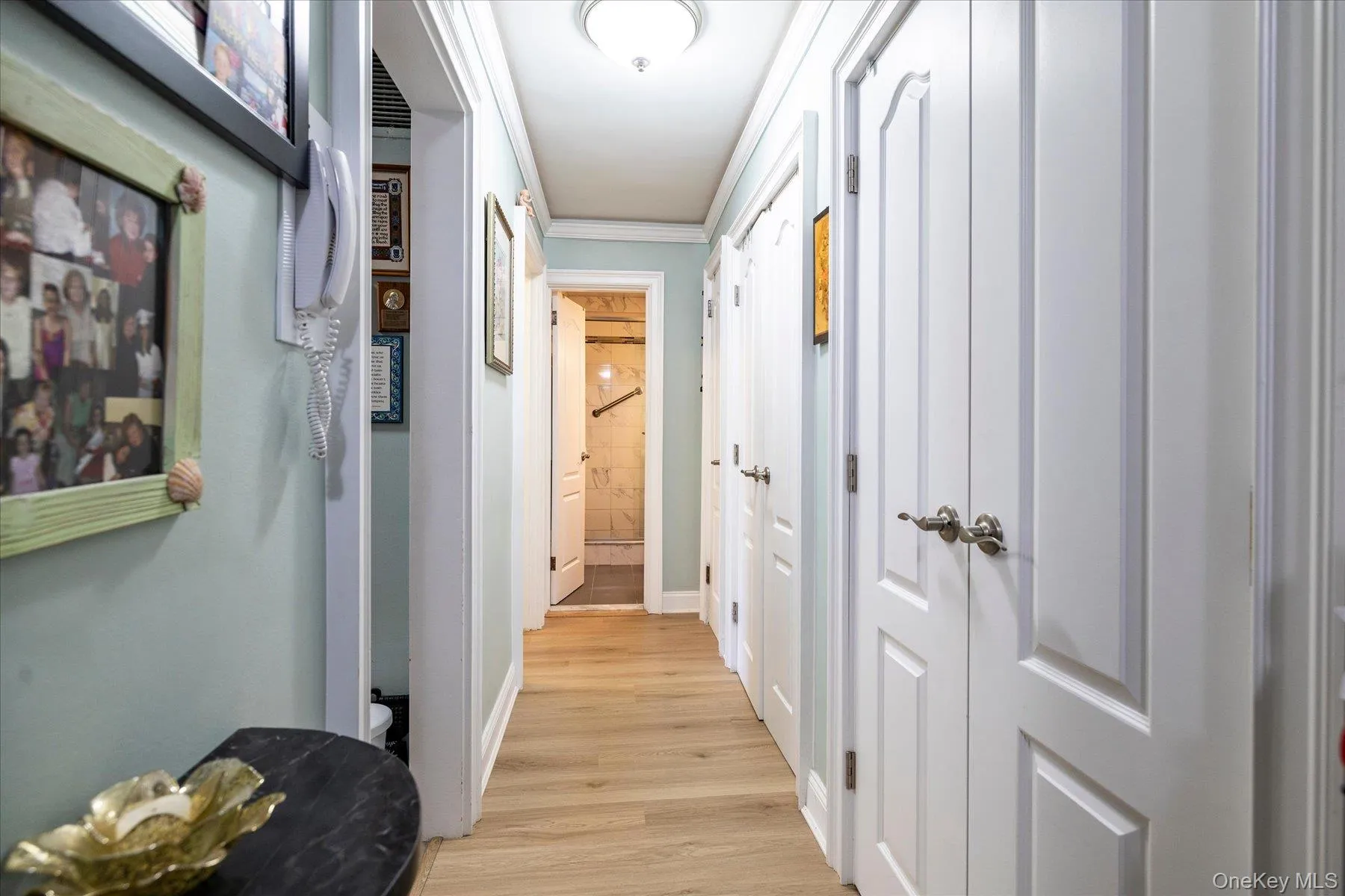 hall way with long line upgraded closets. hall way with long line upgraded closets.