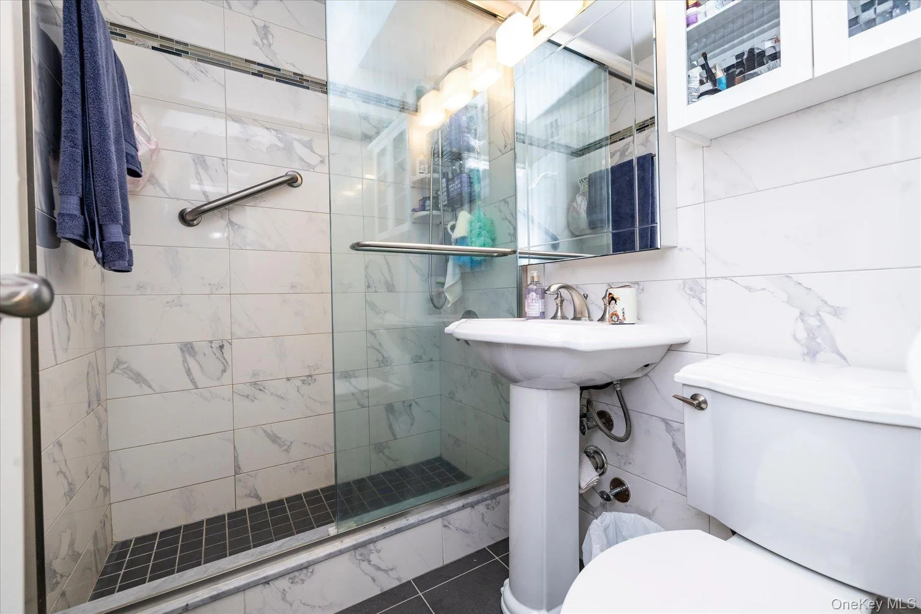 bathroom with shower stall bathroom with shower stall