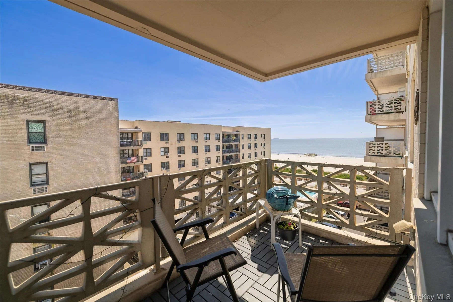 sundrenched ocean view terrace. sundrenched ocean view terrace.