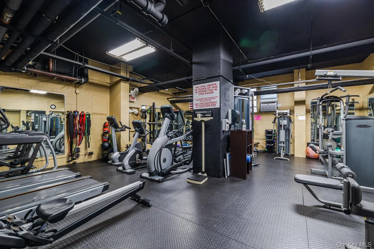 Lobby level gym for in house fitness Lobby level gym for in house fitness