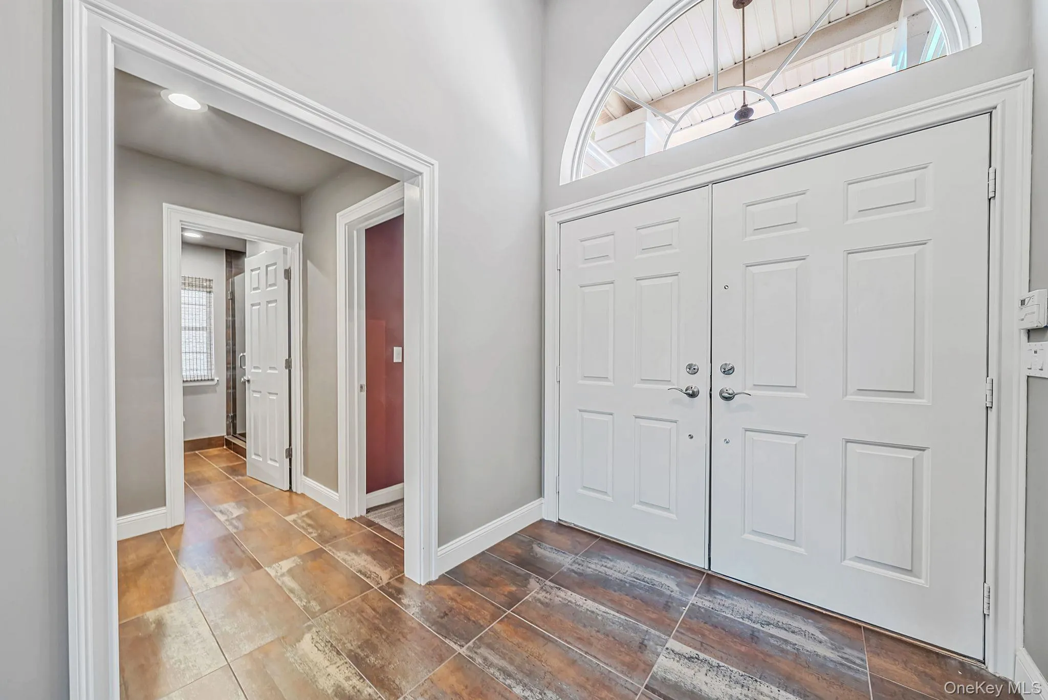 Custom tiled floor - Wall color digitally brightened Custom tiled floor - Wall color digitally brightened