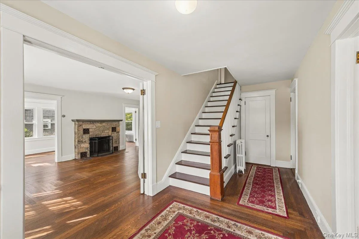 Grand entry way with hardwood floors throughout. Grand entry way with hardwood floors throughout.