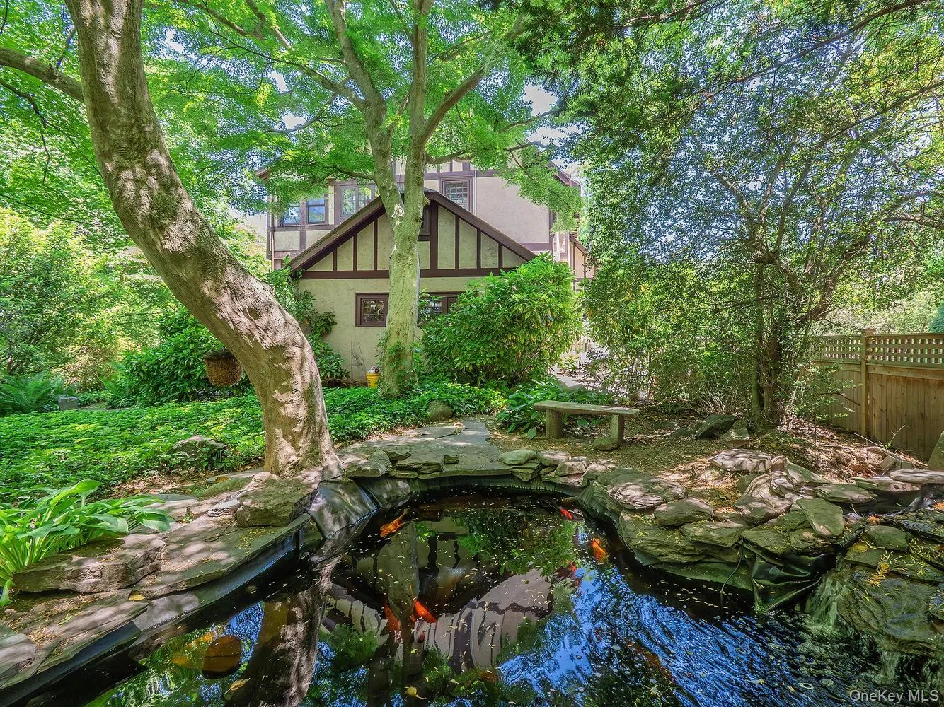 Koi Pond and waterfall Koi Pond and waterfall