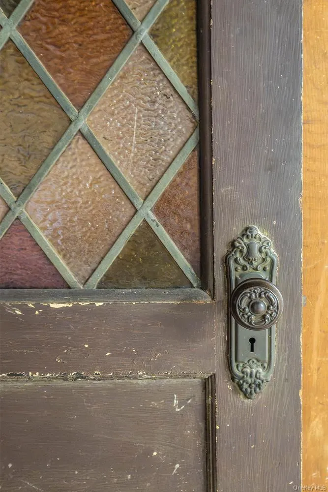 Basement original stained class and doorknob Basement original stained class and doorknob