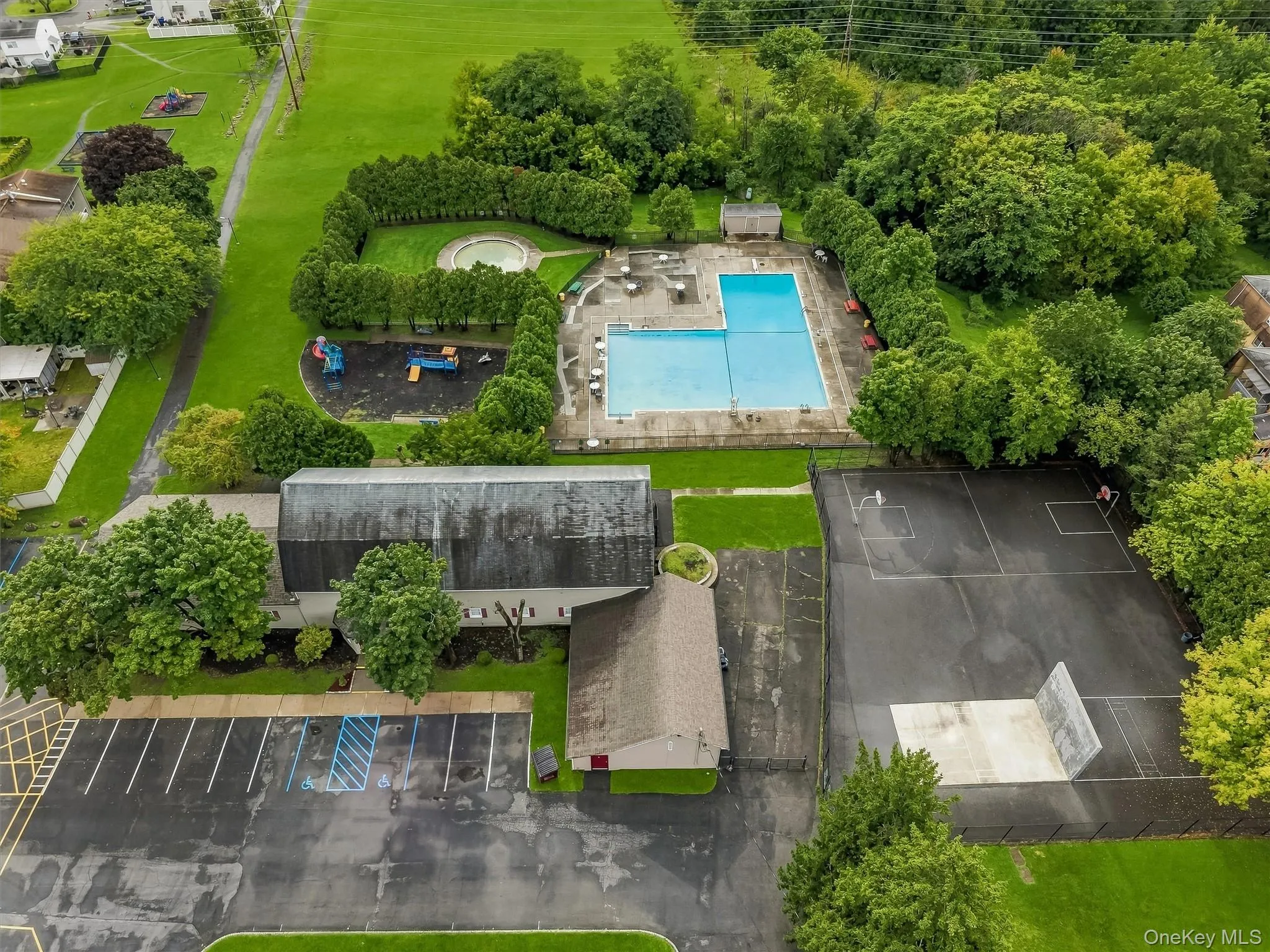 Community pool and clubhouse Community pool and clubhouse