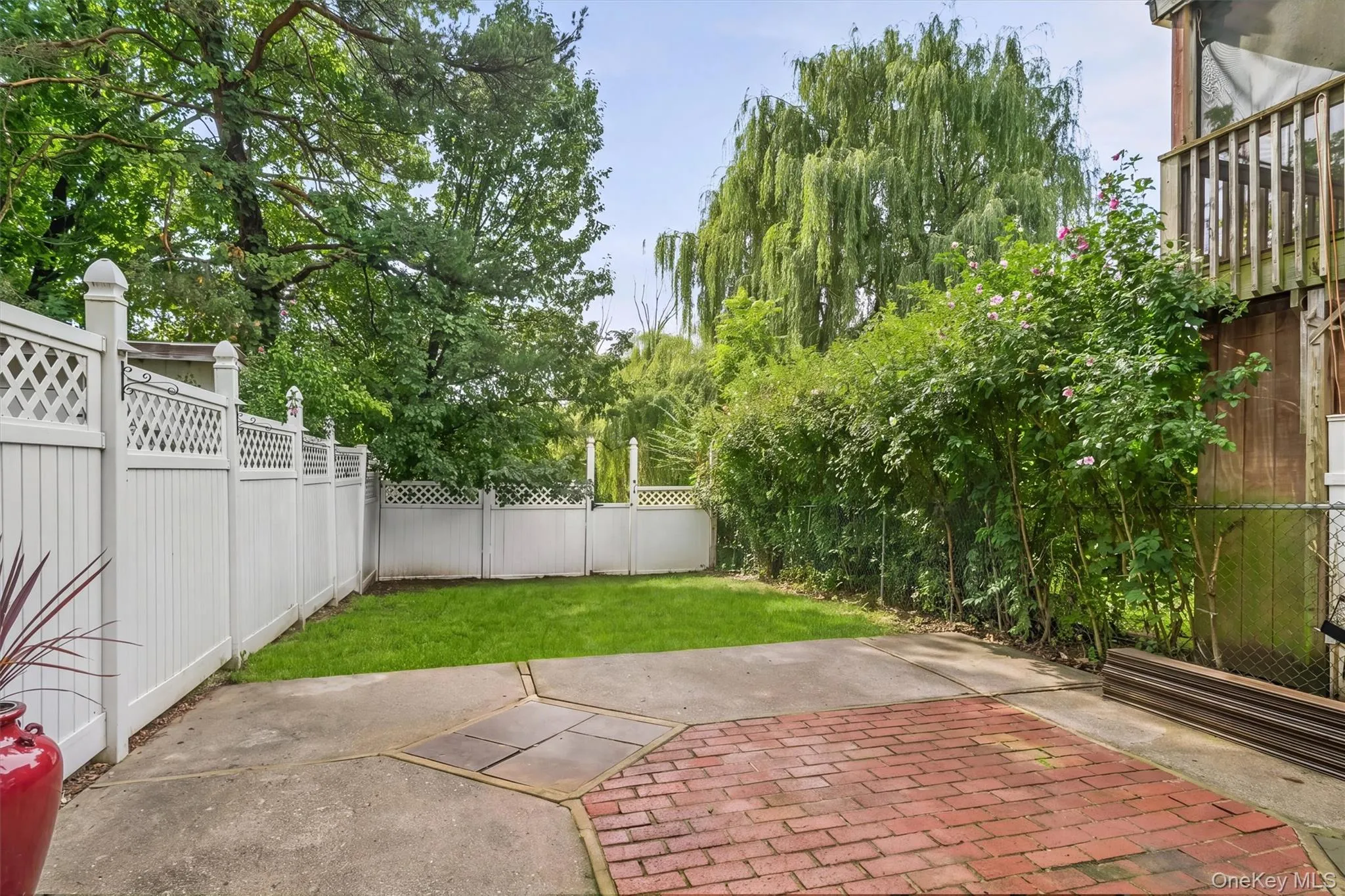 Enjoy your private oasis. Some string lights and chairs would make this space inviting all hours of the day. Enjoy your private oasis. Some string lights and chairs would make this space inviting all hours of the day.