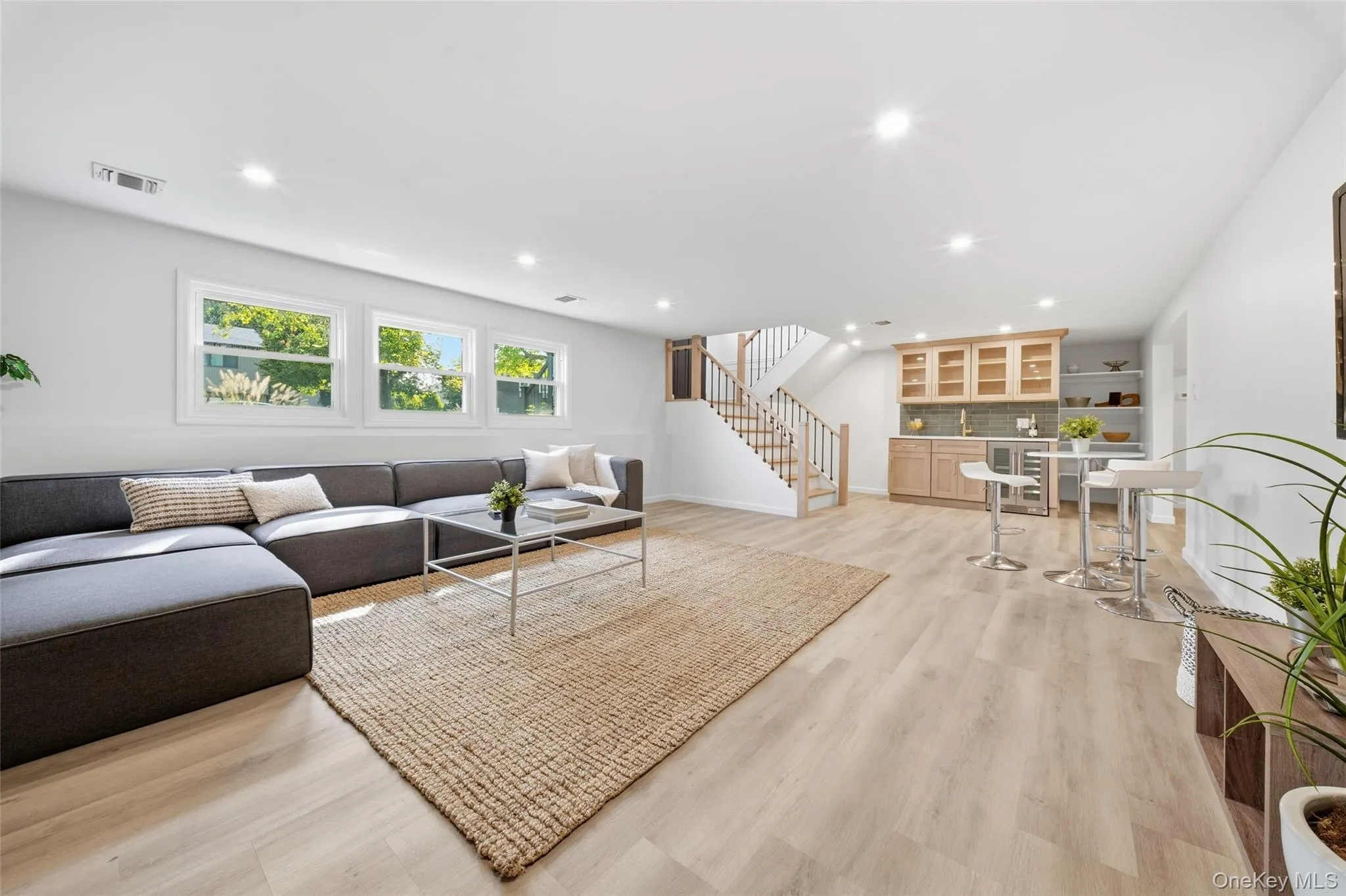 Lower level den with wet bar Lower level den with wet bar