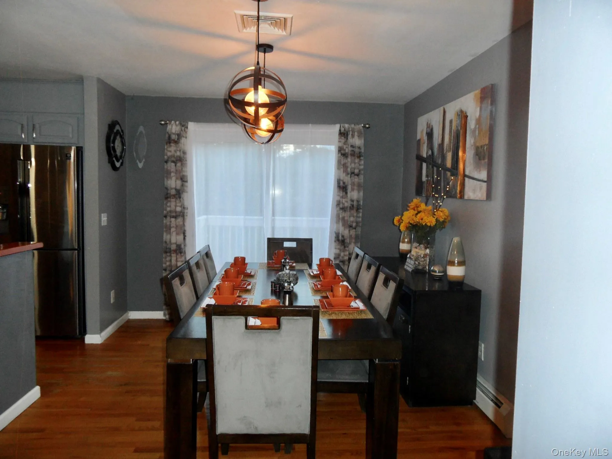 Hardwood flooring, contemporary pendant light fixture w. Sliders to Upper Deck View #1 Hardwood flooring, contemporary pendant light fixture w. Sliders to Upper Deck View #1