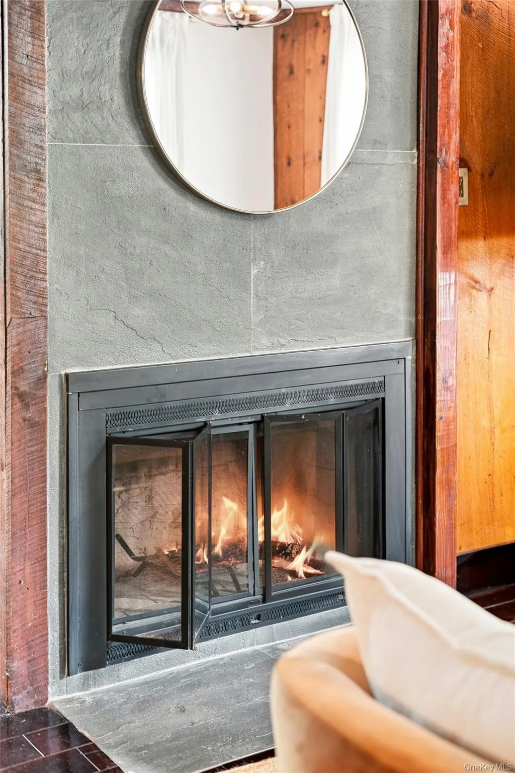 The fireplace will keep you warm and cozy on those crisp nights The fireplace will keep you warm and cozy on those crisp nights
