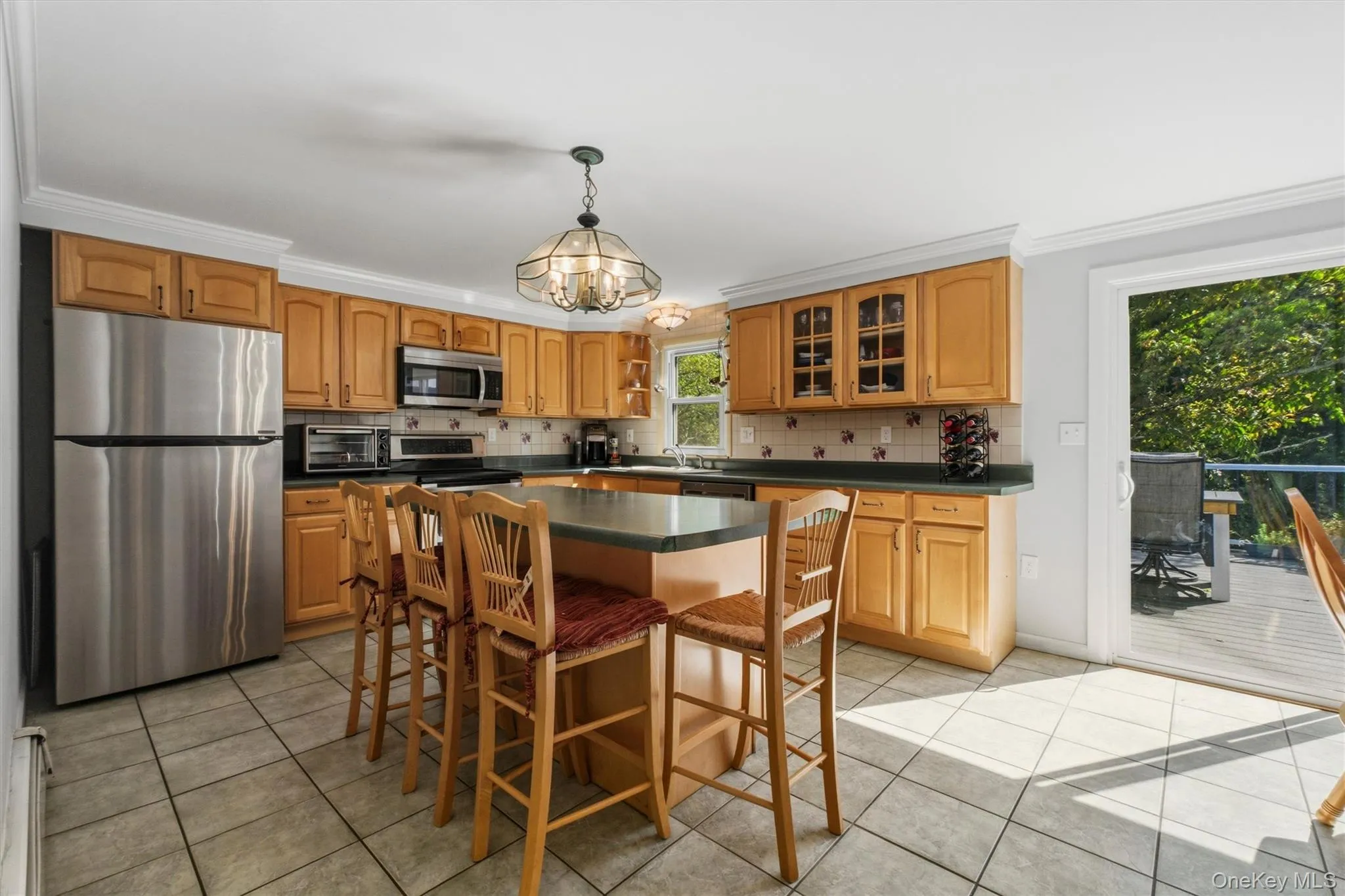 SS appliances, center island SS appliances, center island