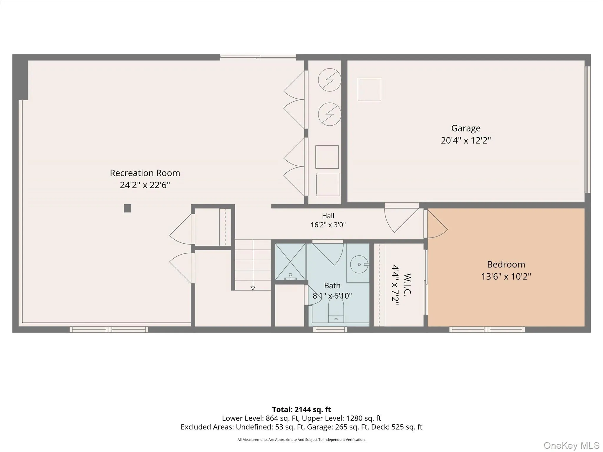 Lower level layout Lower level layout