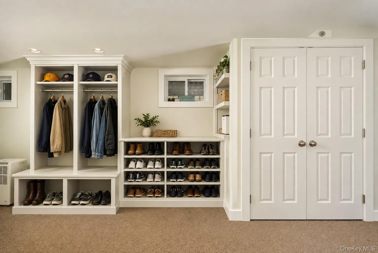 Shelves organized with virtual staging. Shelves organized with virtual staging.
