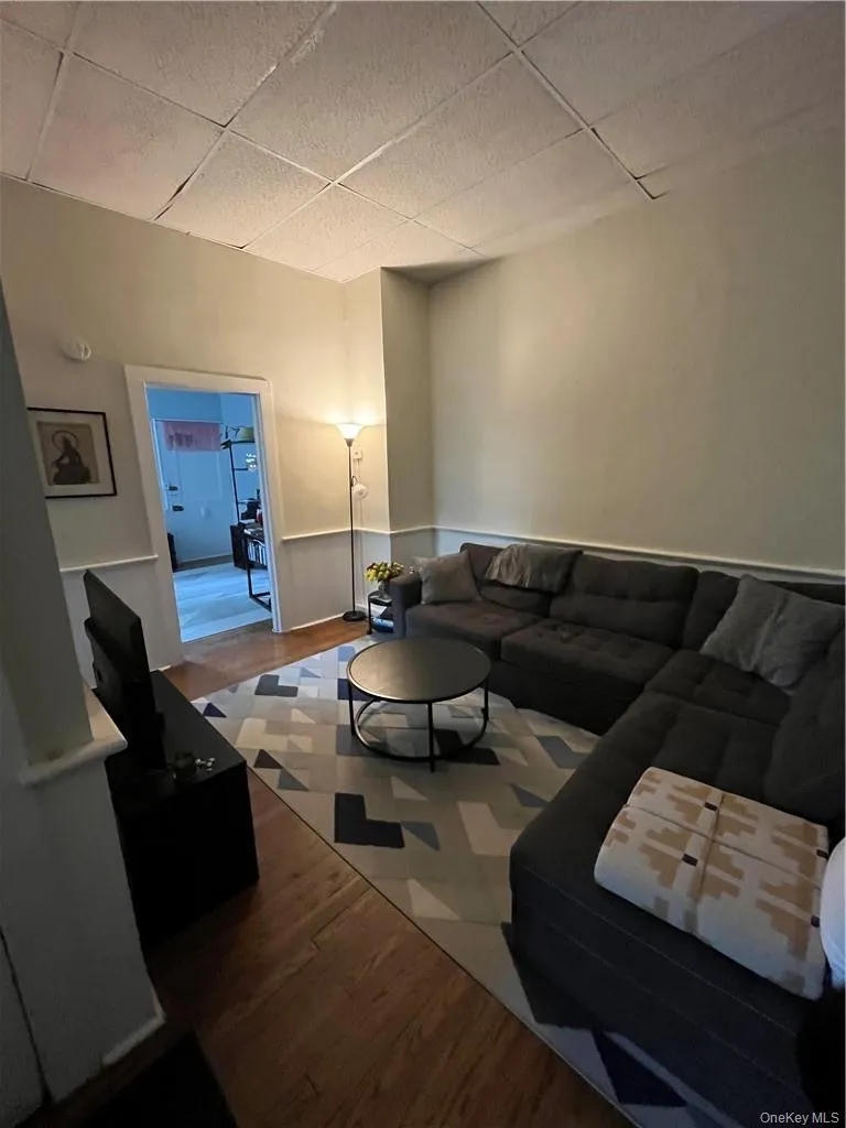 Living room with hardwood flooring Living room with hardwood flooring