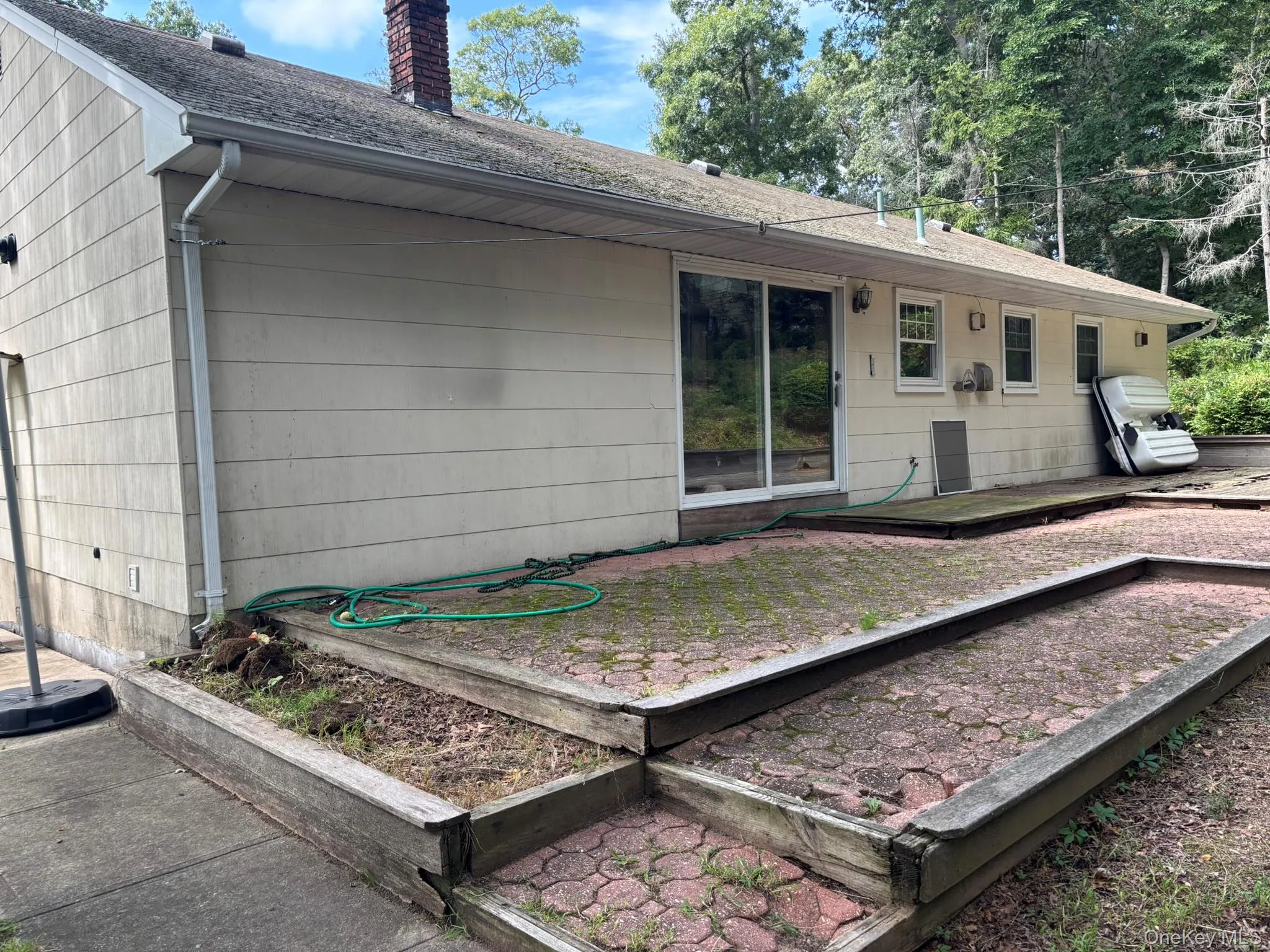 Rear patio and deck. Rear patio and deck.