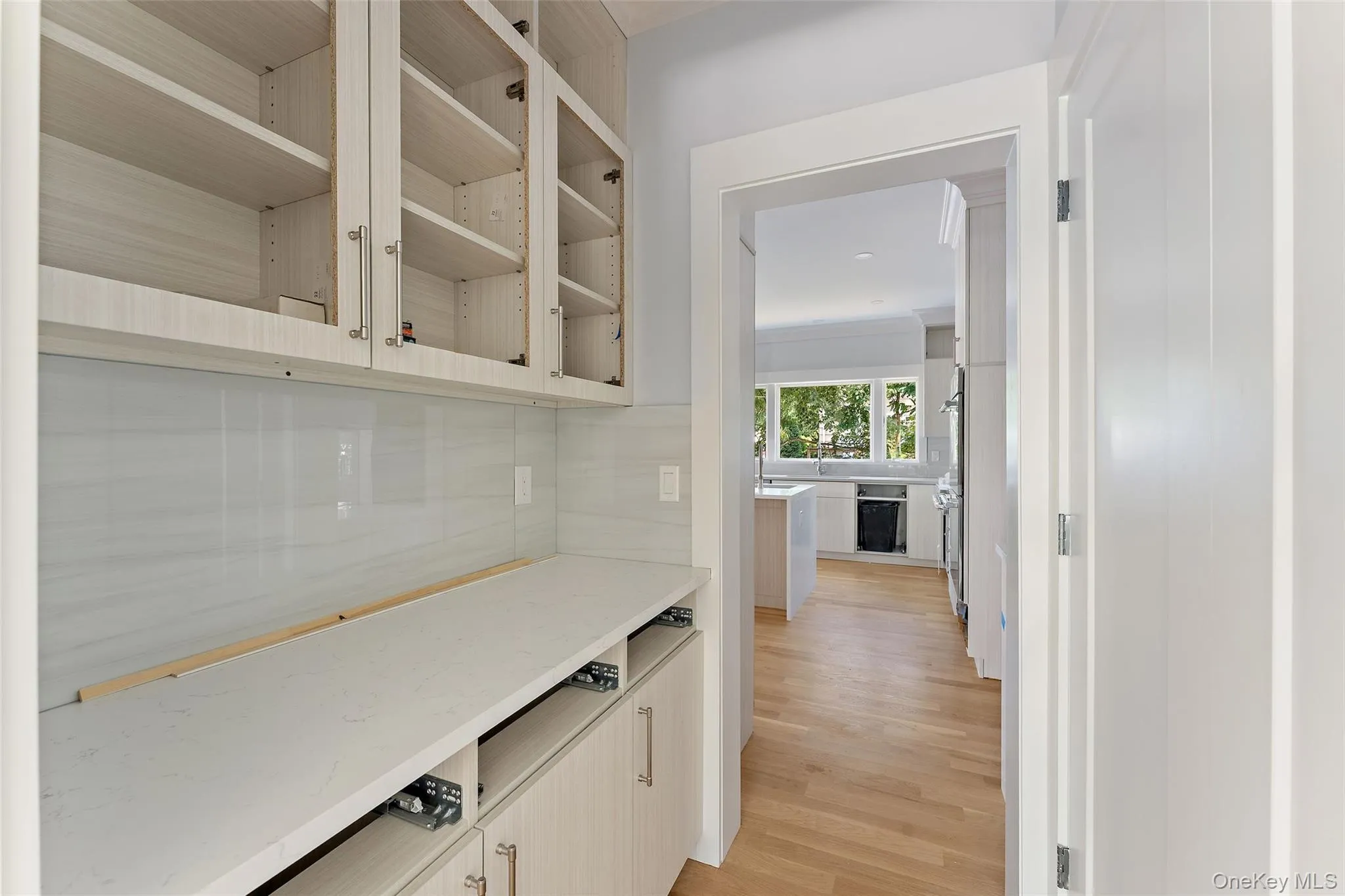 Butlers Pantry between kitchen and dining room with built in cabinetry and large closet on other side. Cabinetry to be completed imminently. Butlers Pantry between kitchen and dining room with built in cabinetry and large closet on other side. Cabinetry to be completed imminently.