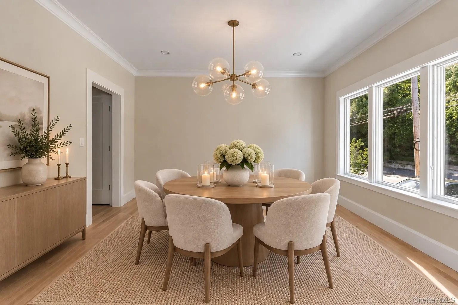 Alternate view virtually staged of formal dining room Alternate view virtually staged of formal dining room