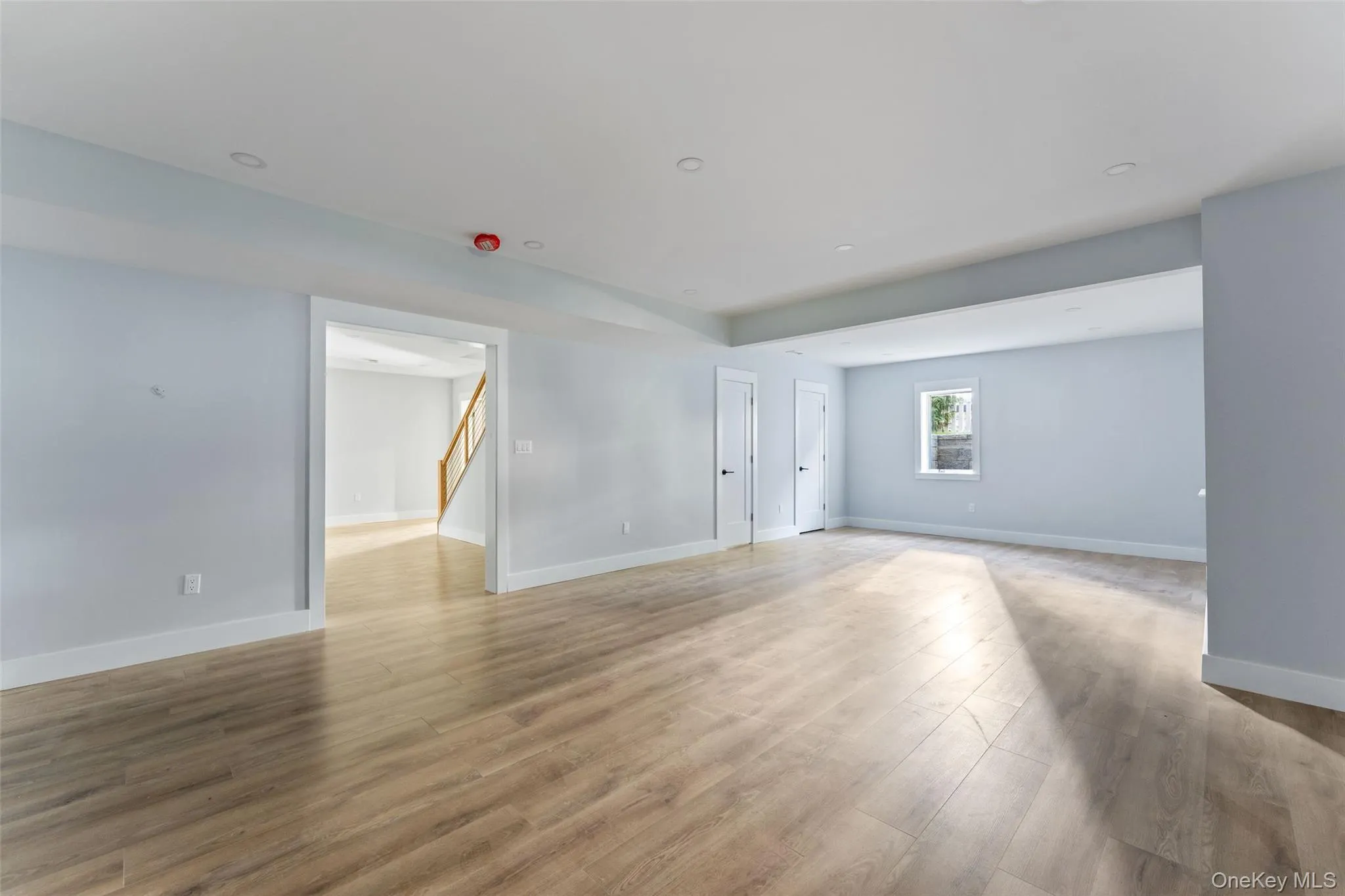 Alternate view of large multi-function space in basement. Alternate view of large multi-function space in basement.