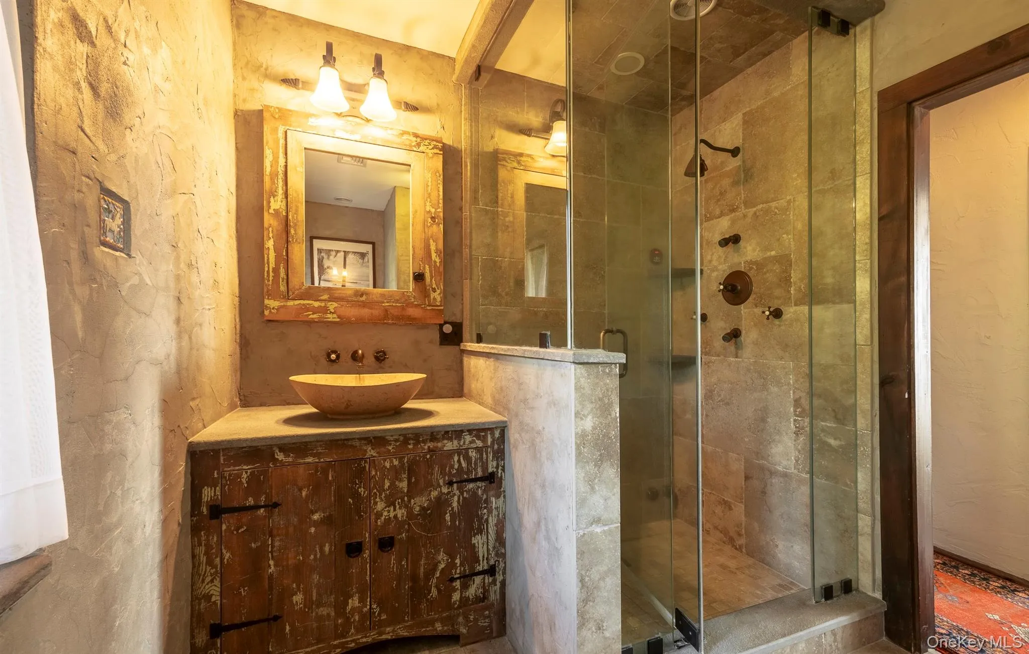 Hall Bath with Steam Shower and Radiant Floors Hall Bath with Steam Shower and Radiant Floors