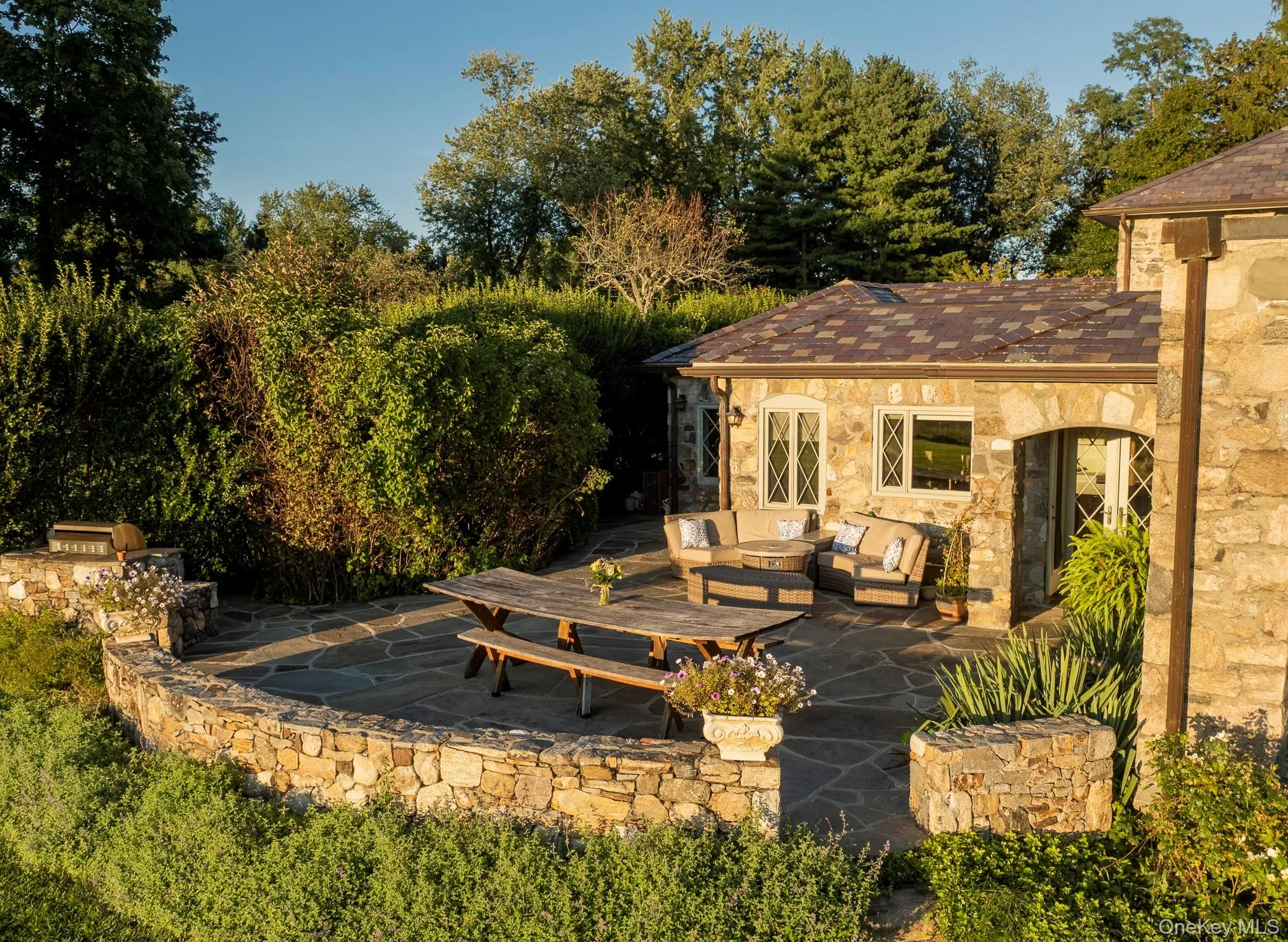 Stone Terrace off of Kitchen. Stone Terrace off of Kitchen.