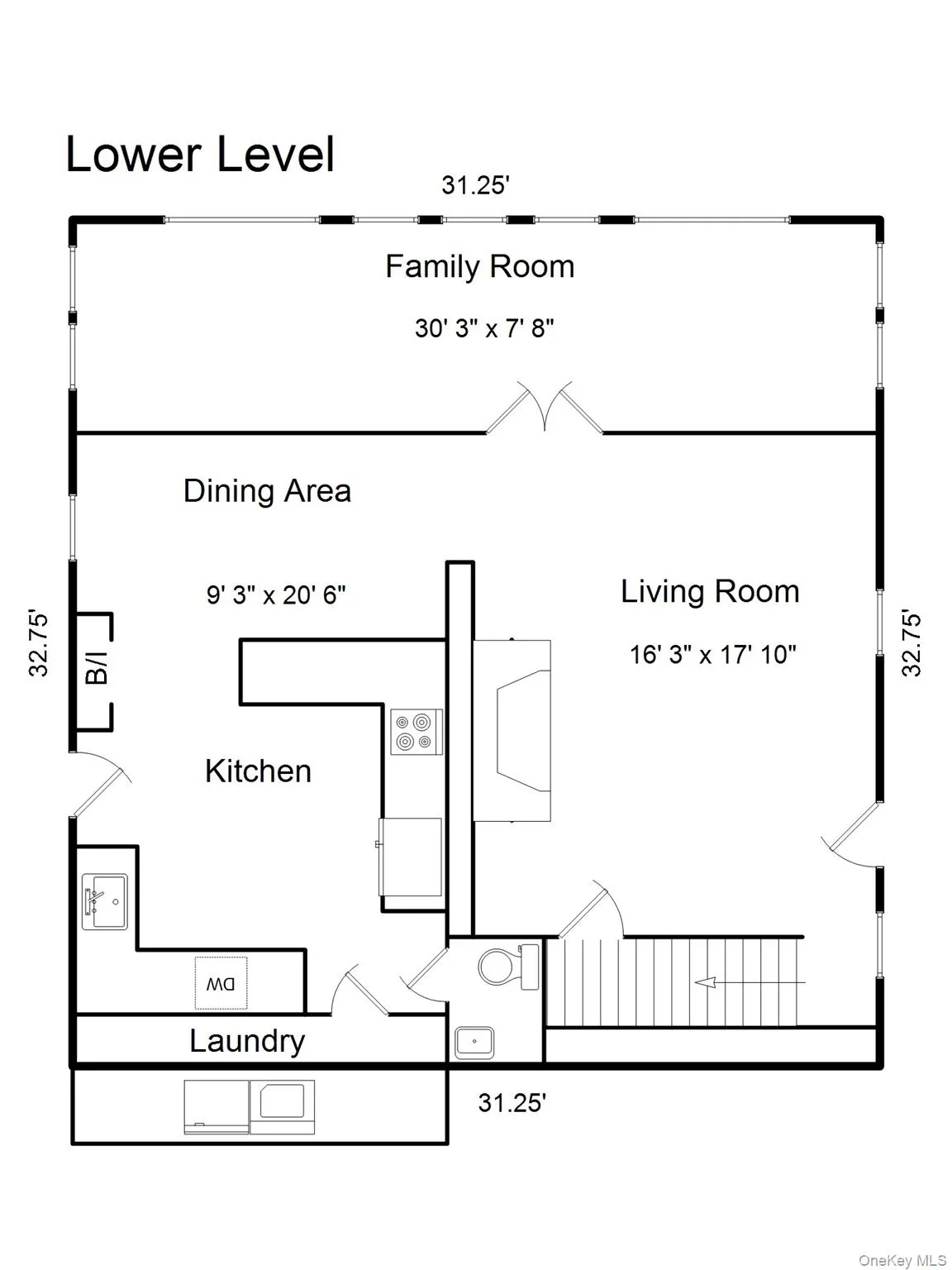 Lower level floor plan Lower level floor plan