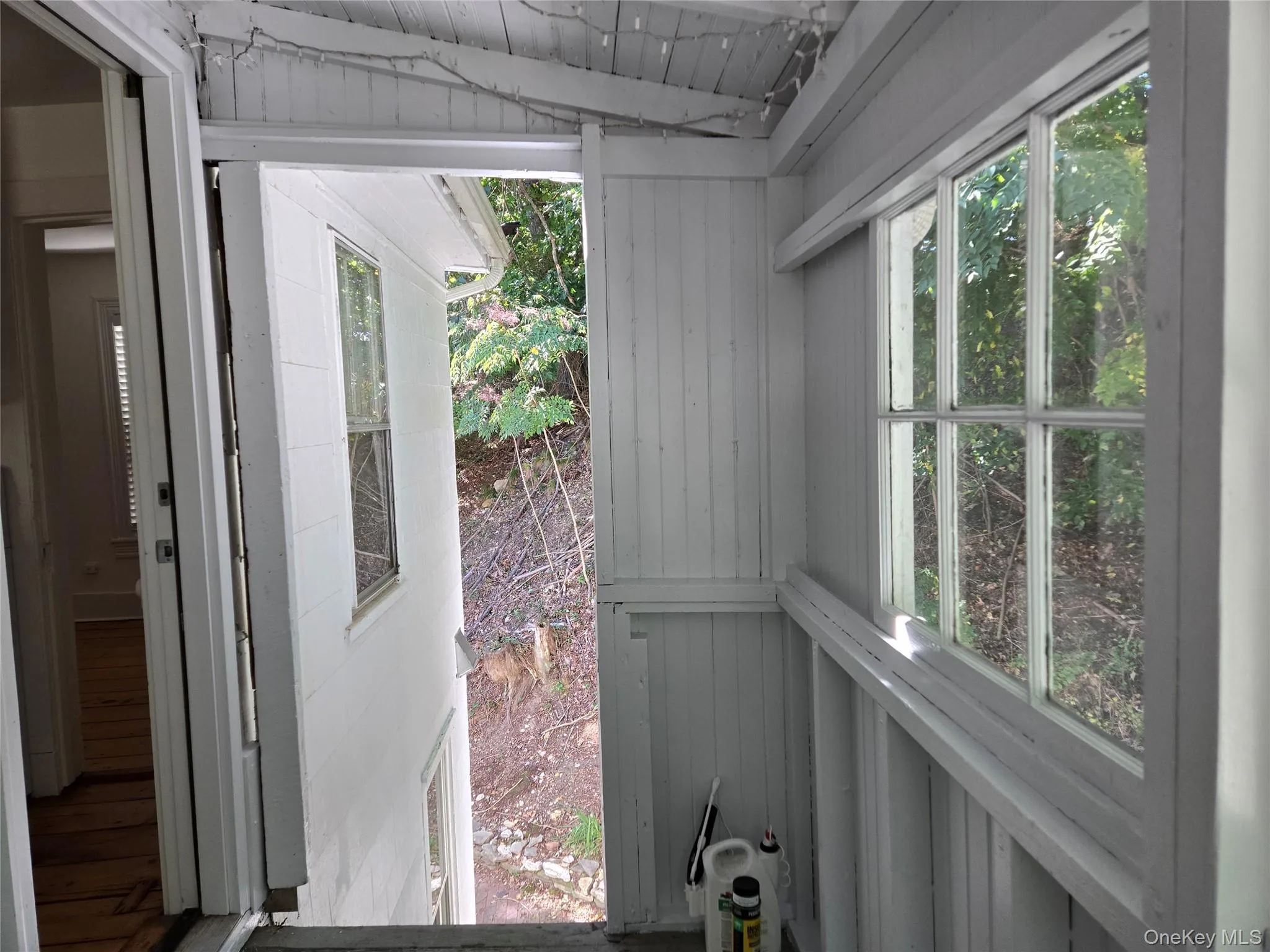enclosed porch with stairs to courtyard enclosed porch with stairs to courtyard