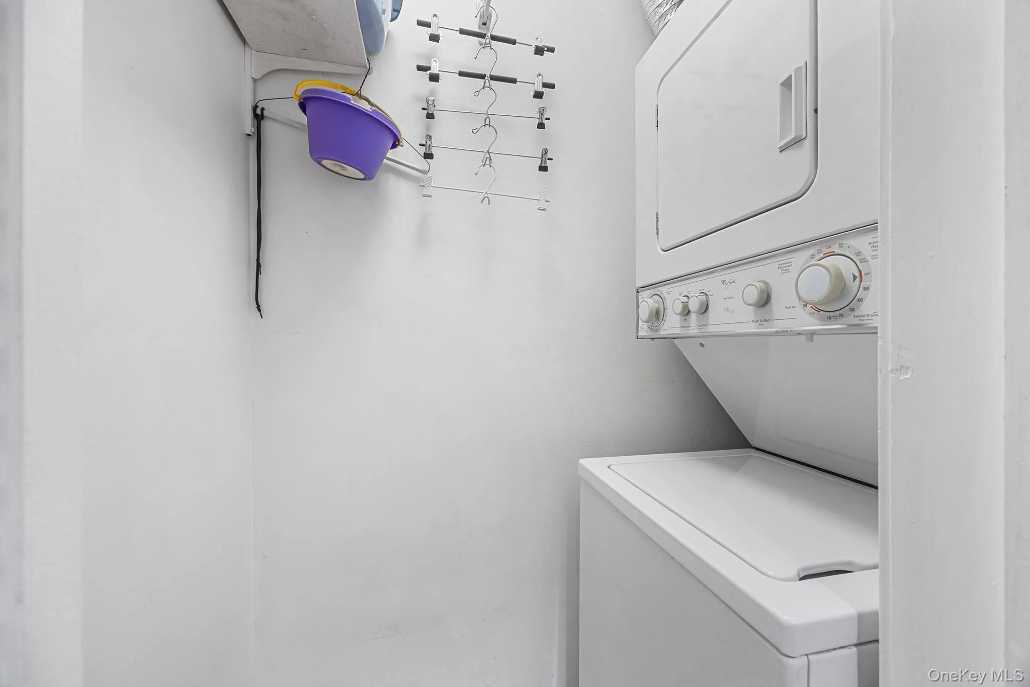 In-unit washer/dryer closet. In-unit washer/dryer closet.