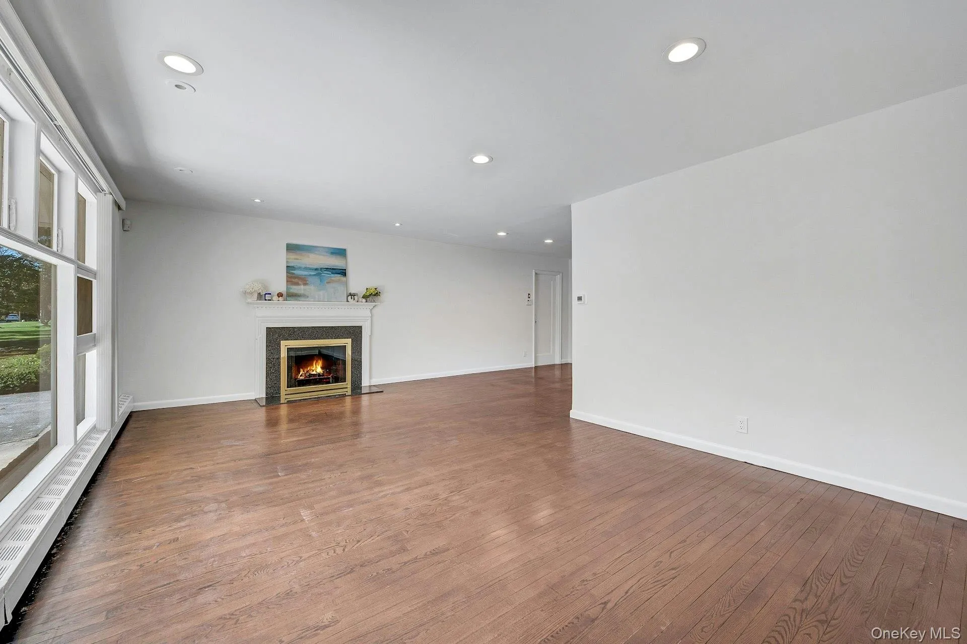Fireplace adds warmth to living room Fireplace adds warmth to living room