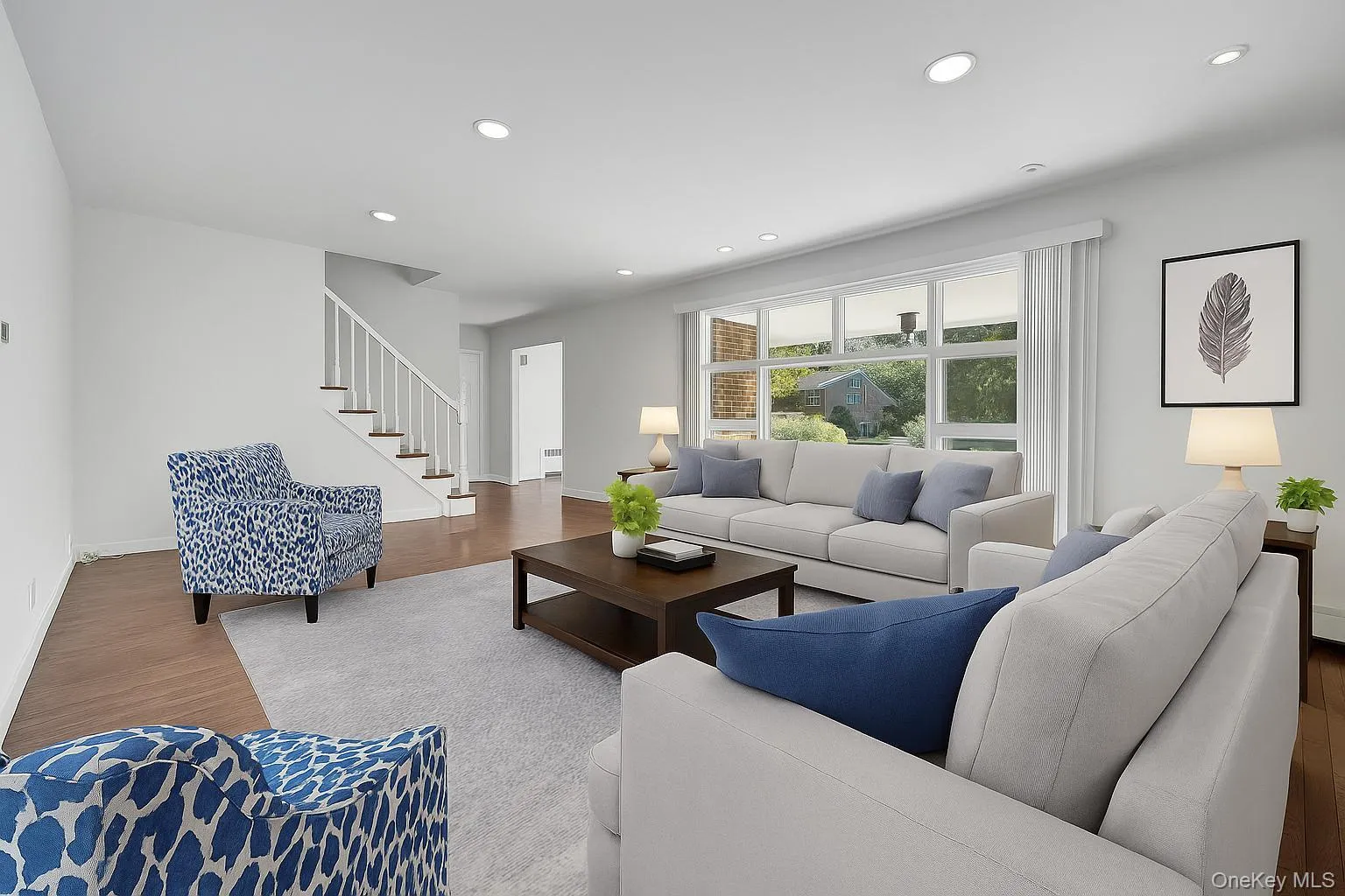 Sun-filled living room - Virtually staged Sun-filled living room - Virtually staged
