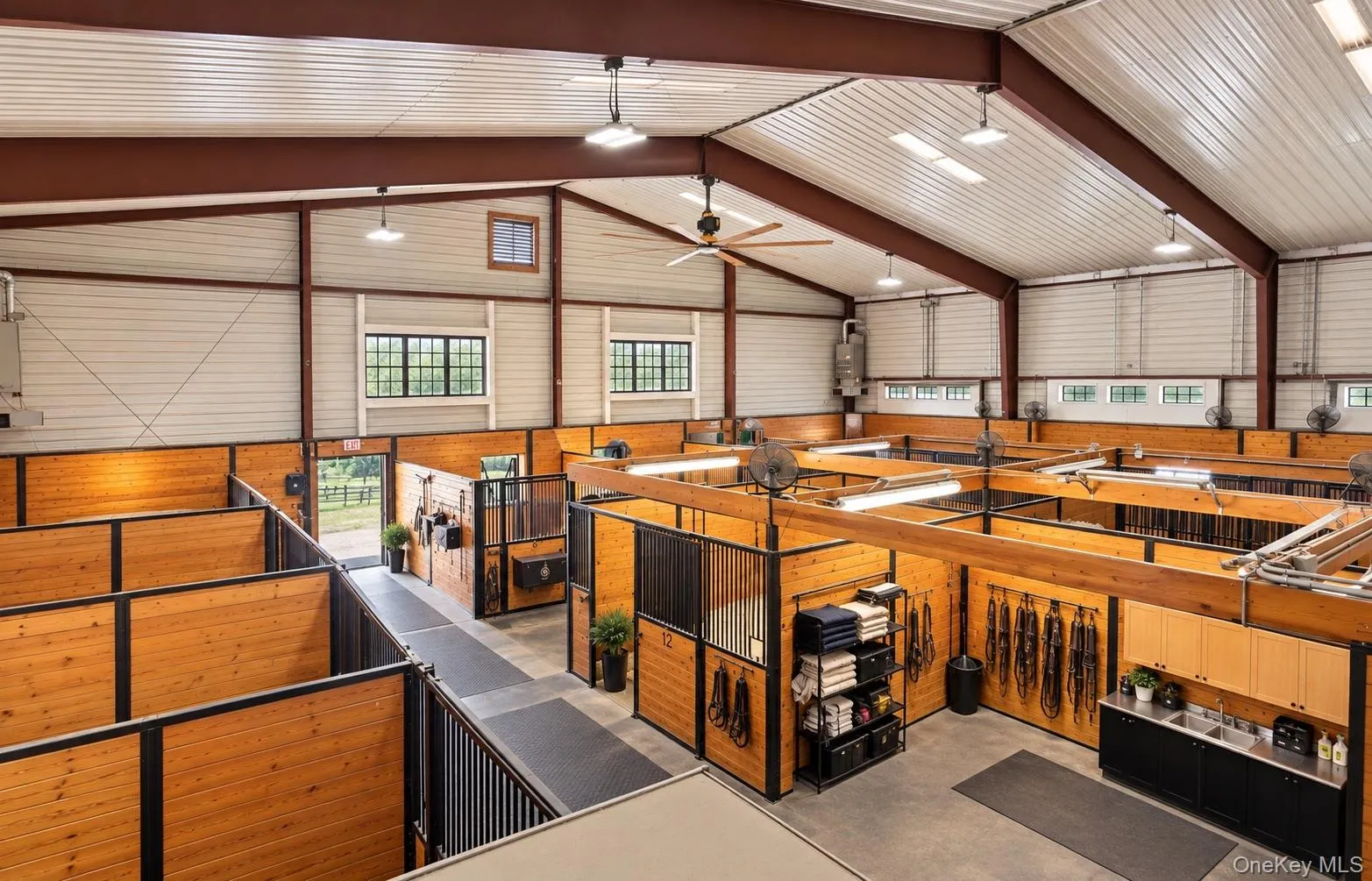 Birds-eye view of barn Birds-eye view of barn