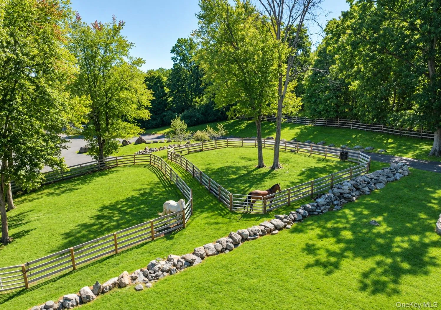 Landscaped with stonewalls Landscaped with stonewalls