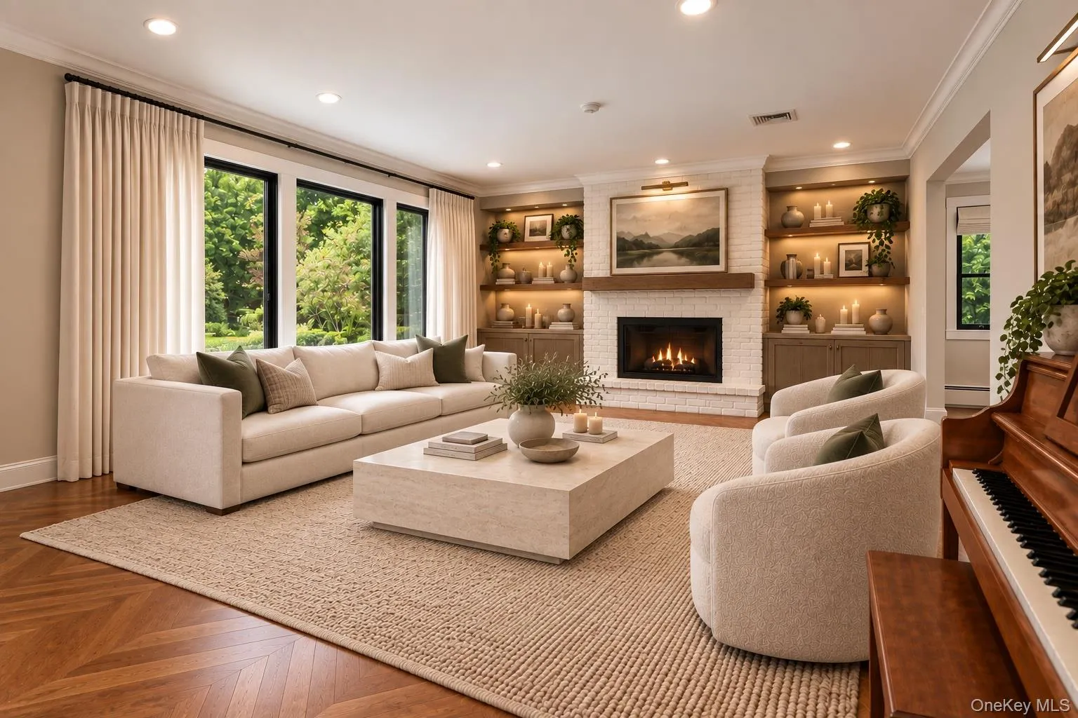 Virtually Staged family room Virtually Staged family room